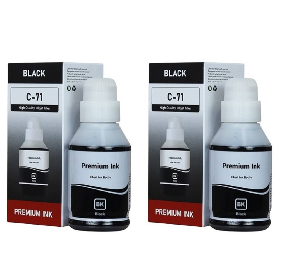     			KALAR 71 Ink For G2021 Black Ink ( 135 ml ) Pack of 2 For GI-71 INK Printers CAN0N G1020 , G2020 , G2021, G3020 , G3021 , G3060