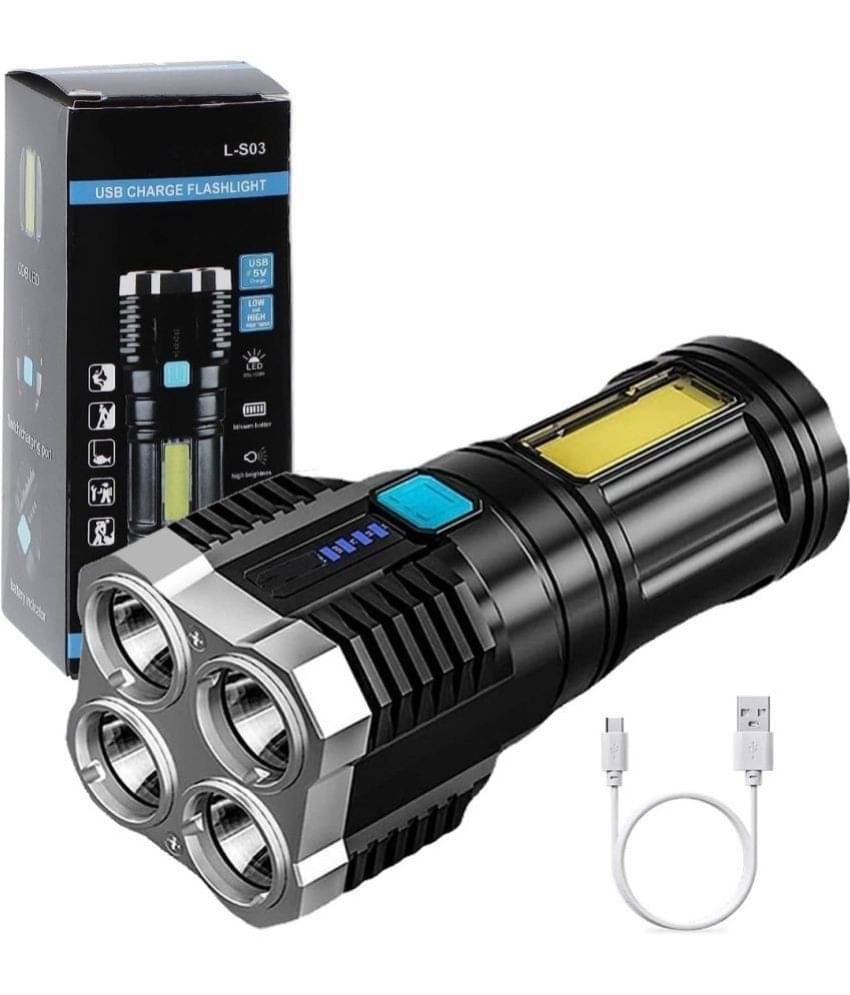     			Kadio - 4W Rechargeable Flashlight Torch ( Pack of 1 )
