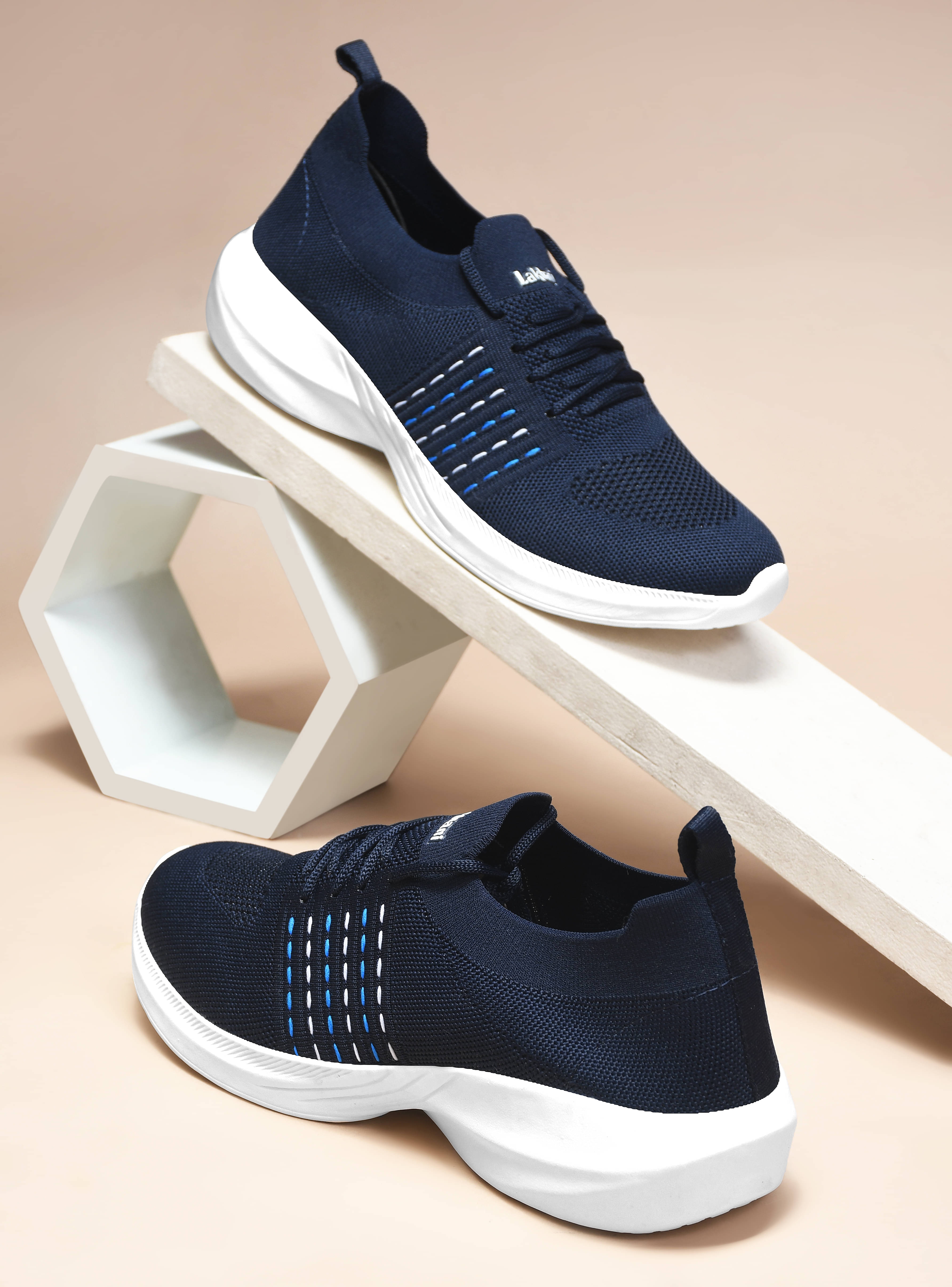     			Lakhani Aashirwad Gold-07 Navy Men's Sports Running Shoes