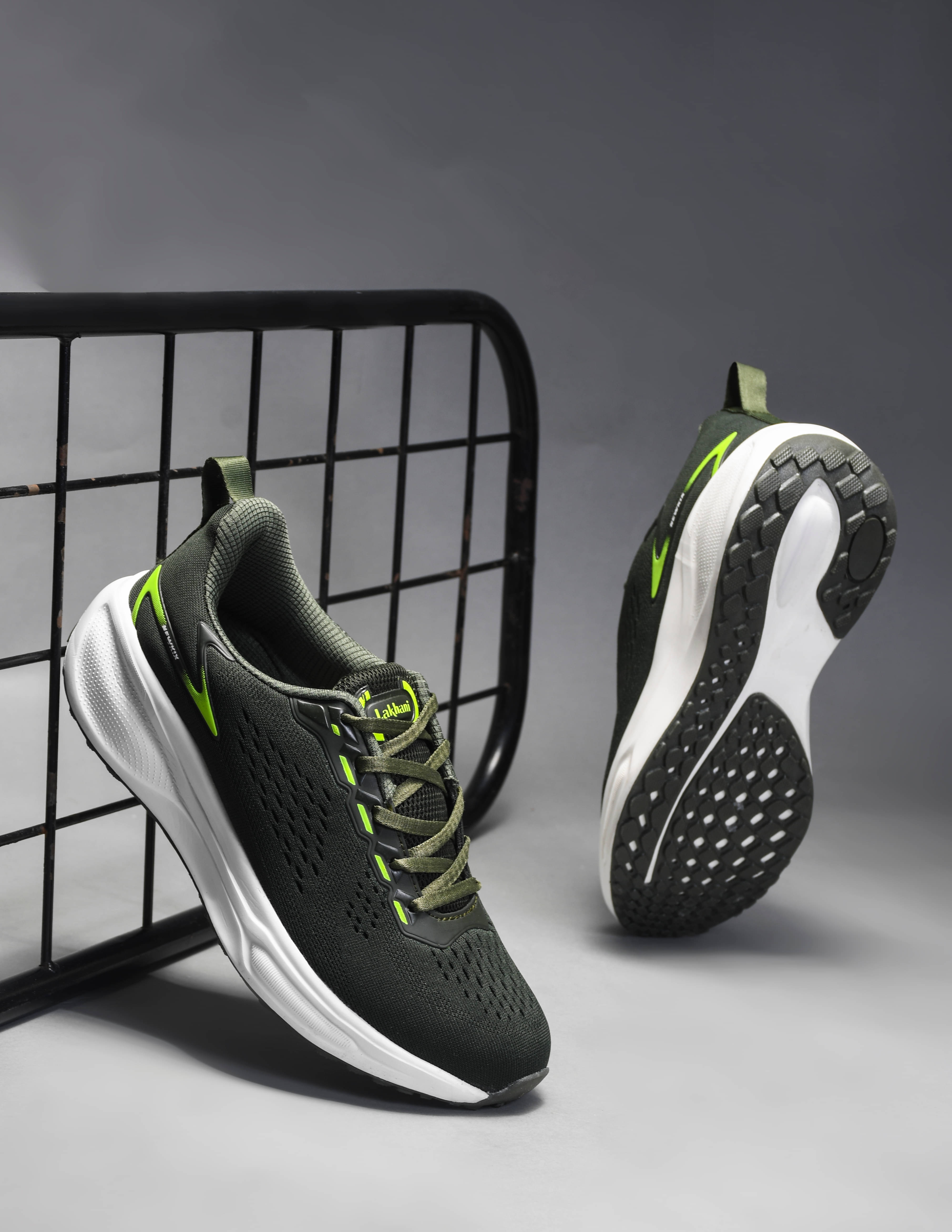     			Lakhani Aashirwad Ranger-07 Olive Men's Sports Running Shoes
