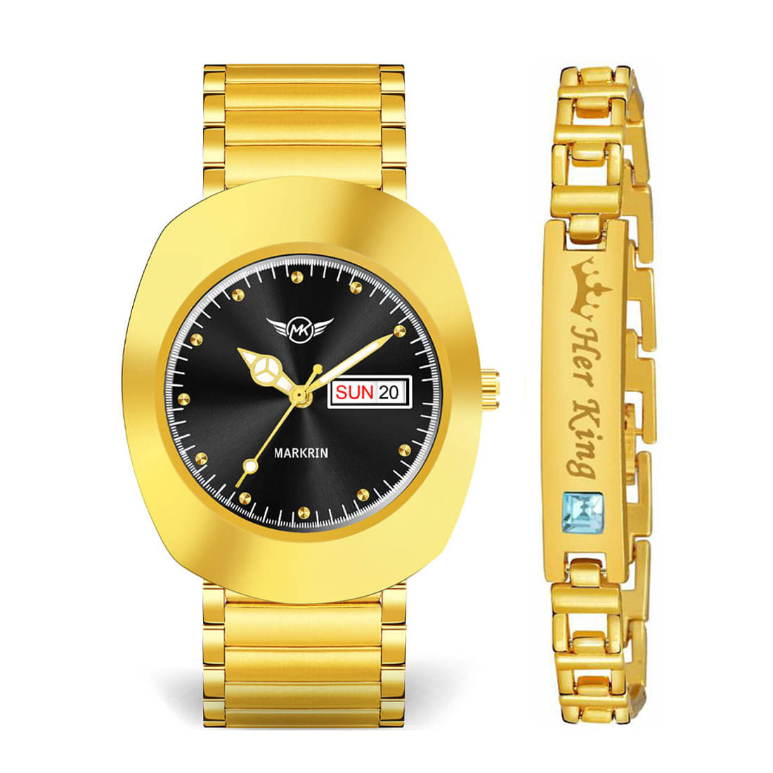     			MARKRIN Gold Stainless Steel Analog Men's Watch