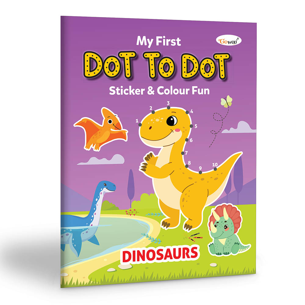 My first Dot to Dot Sticker & Colour Fun - Dinosaurs : Colouring book for young kids, Sticker and Color Book, Educational Fun Coloring Book, Kids Coloring Book My first Dot to Dot Sticker & Colour Fun - Dinosaurs : Colouring book for young kids, Sticker and Color Book, Educational Fun Coloring Book, Kids Coloring Book