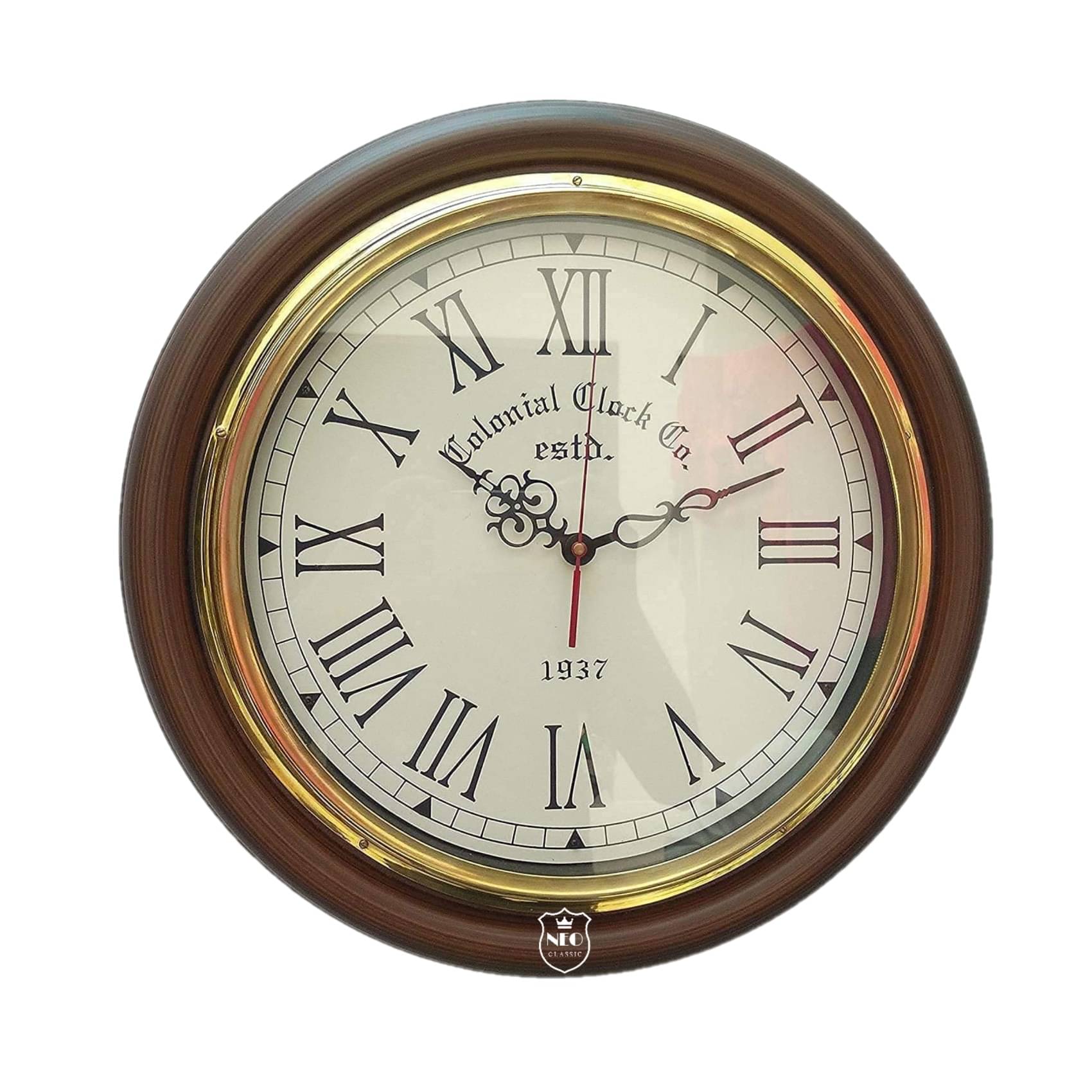     			Neo Classic Circular Analog Wall Clock