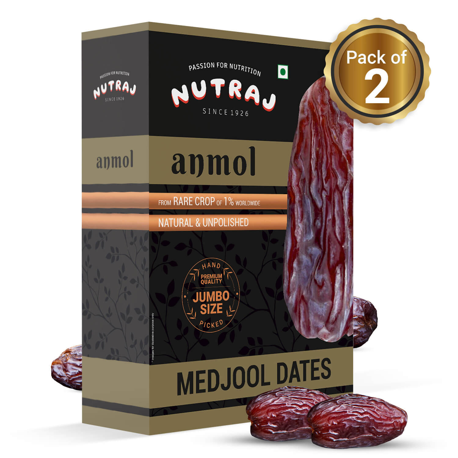     			Nutraj Anmol Medjool Dates 1 Kg (500g x 2), Dry Fruit Khajur 1 Kg)
