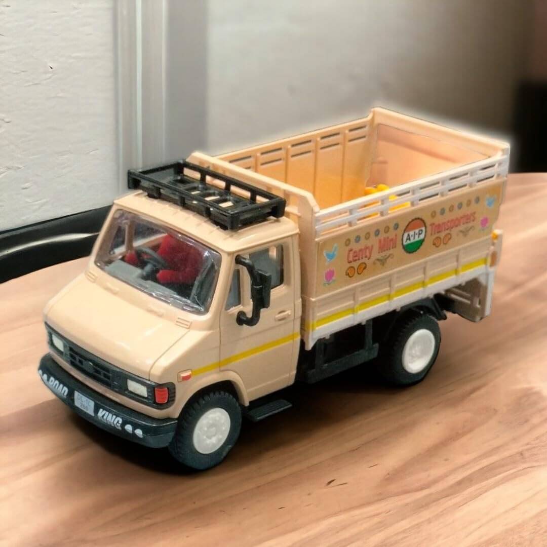 Pull Back Action 407 Mini Transporter Truck Toy for Kids with Openable Tail Gate (Multicolor) Pull Back Action 407 Mini Transporter Truck Toy for Kids with Openable Tail Gate (Multicolor)