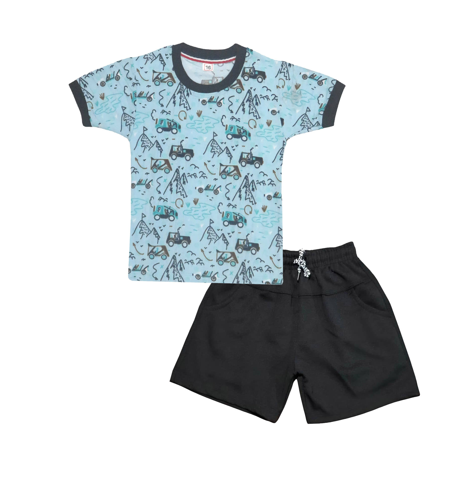     			RBF84 Pack of 1 Baby Boys Cotton T-Shirt & Shorts Set ( Turquoise )