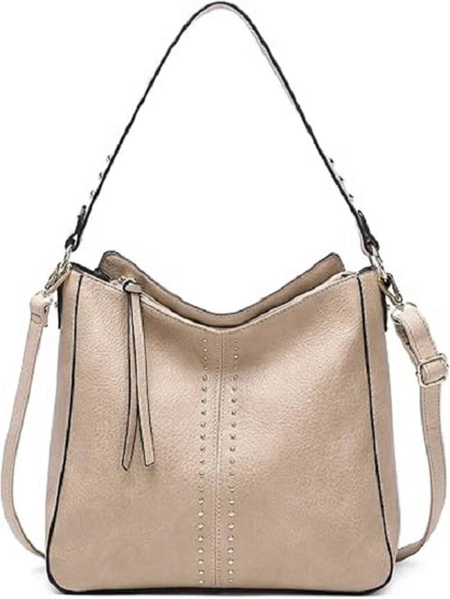     			SAKWOODS Hobo Bag PU Set of 1 ( Cream )