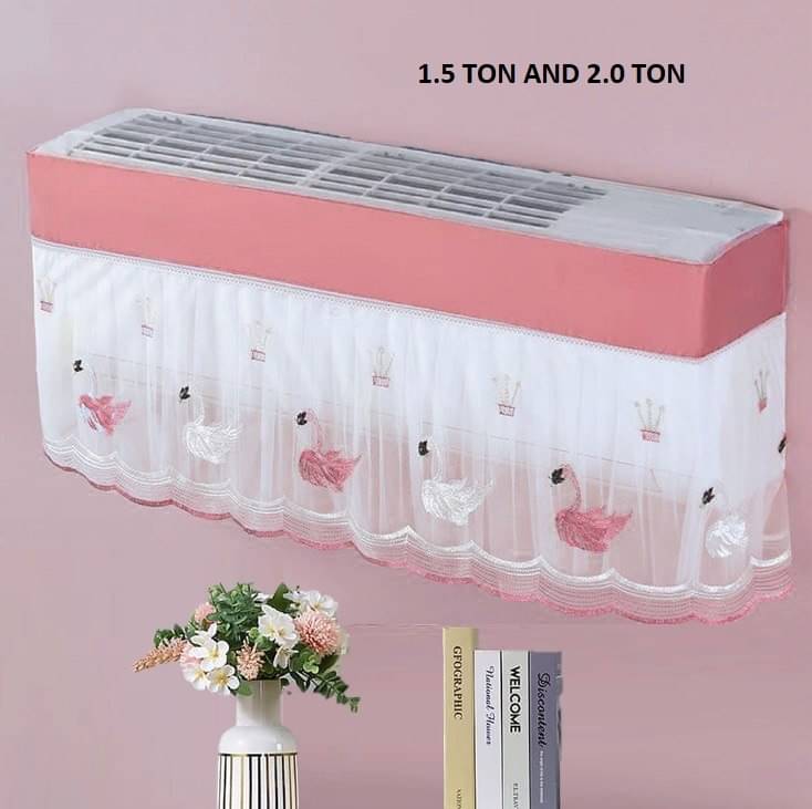 Sahaj Creation Single Poly-Cotton Pink AC Cover for 1.5 Ton Split AC Sahaj Creation Single Poly-Cotton Pink AC Cover for 1.5 Ton Split AC