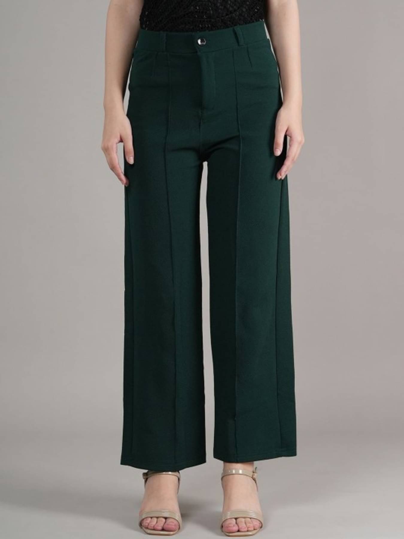Shine n Show Pack of 1 Lycra Straight Women's Palazzos ( Green ) Shine n Show Pack of 1 Lycra Straight Women's Palazzos ( Green )