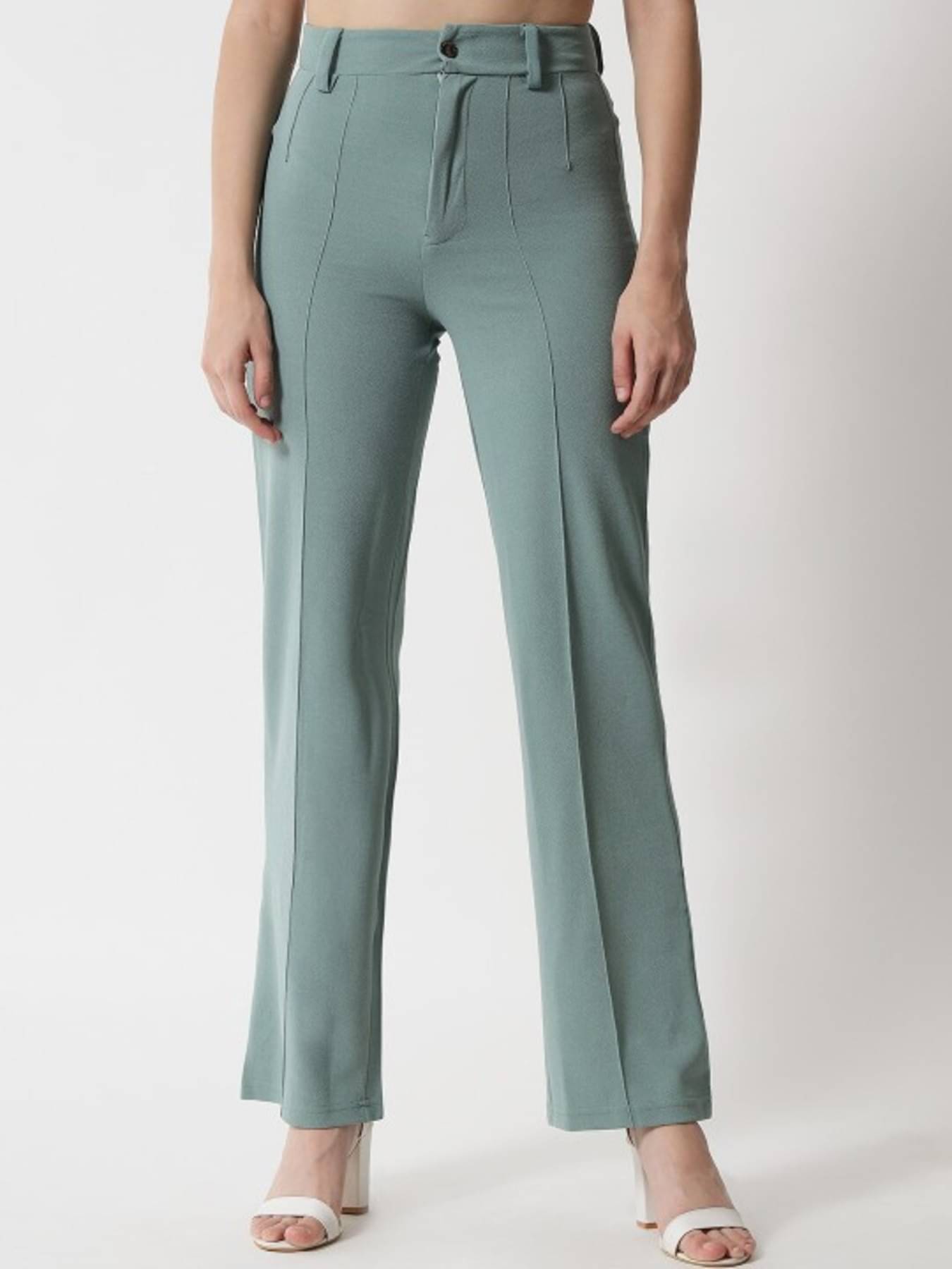     			Shine n Show Pack of 1 Lycra Straight Women's Palazzos ( Mint Green )