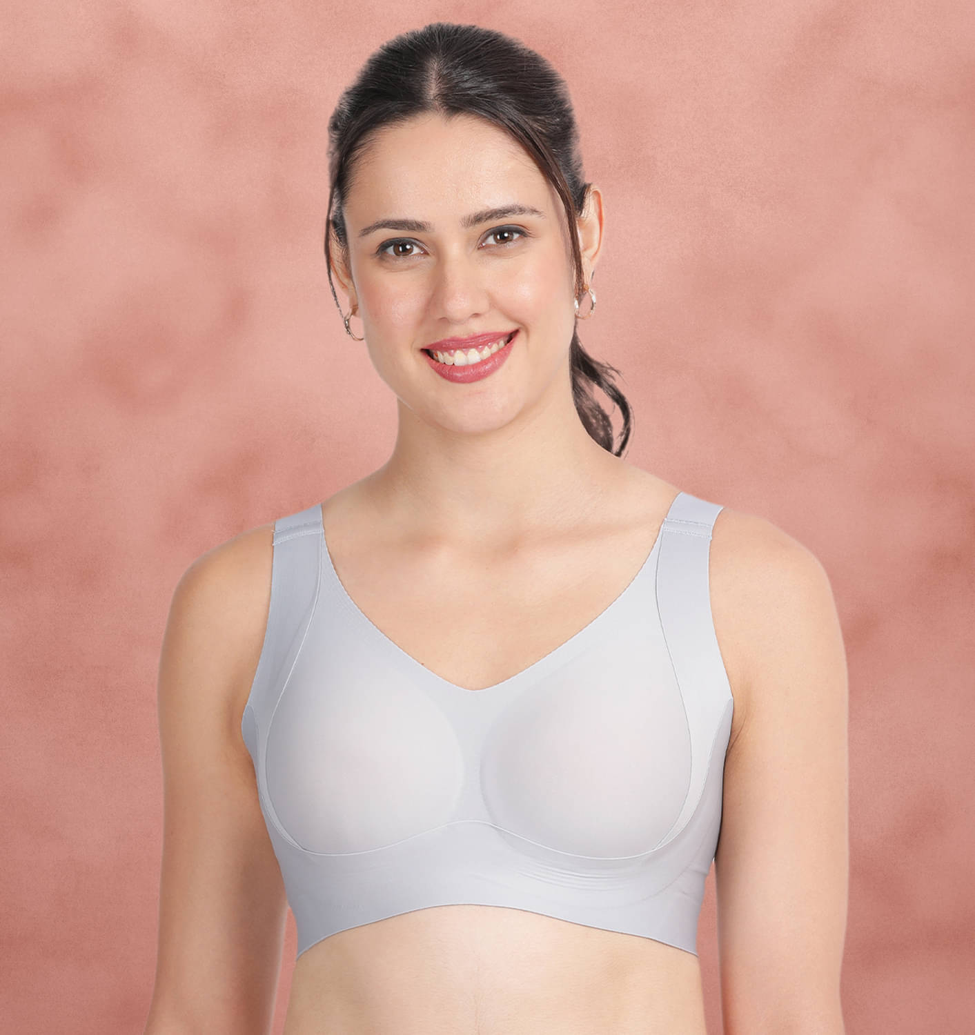     			Shyaway Pack of 1 Nylon Lightly Padded T-Shirt Bra For Women ( Light Grey )