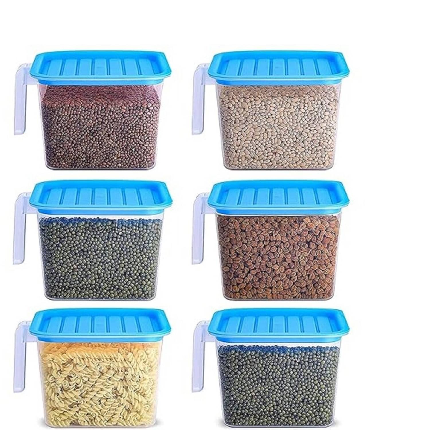 Stysol Fridge Container Plastic Multicolor Dal Container ( Set of 6 ) Stysol Fridge Container Plastic Multicolor Dal Container ( Set of 6 )