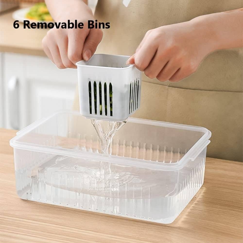     			Stysol Fridge Container Plastic White Multi-Purpose Container ( Set of 1 )