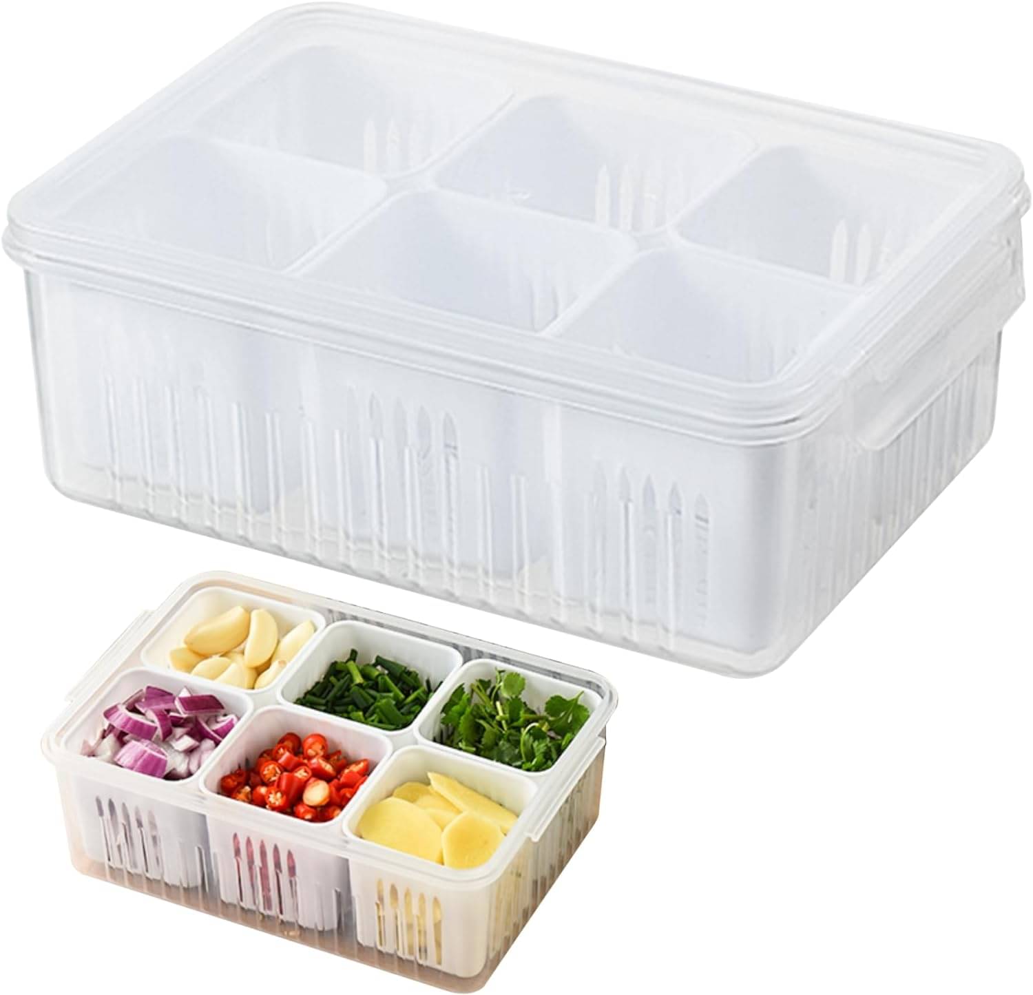     			Stysol Fridge Container Plastic White Multi-Purpose Container ( Set of 1 )