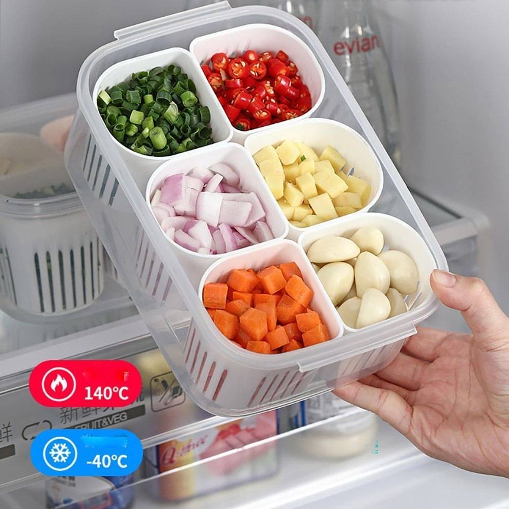     			Stysol Fridge Container Plastic White Multi-Purpose Container ( Set of 1 )