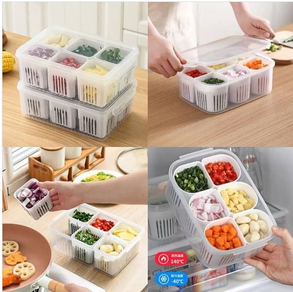     			Stysol Fridge Container Plastic White Multi-Purpose Container ( Set of 2 )