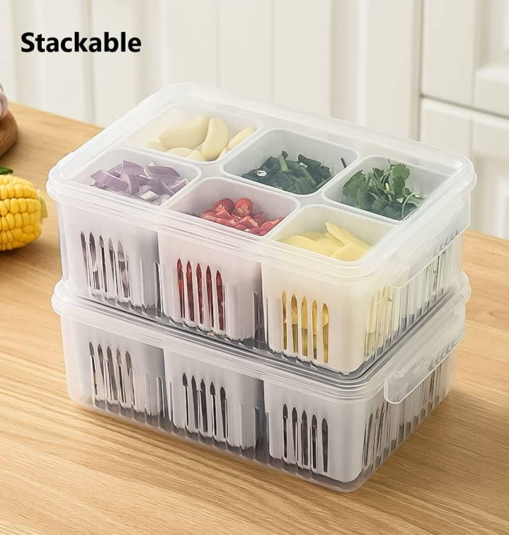     			Stysol Fridge Container Plastic White Multi-Purpose Container ( Set of 2 )