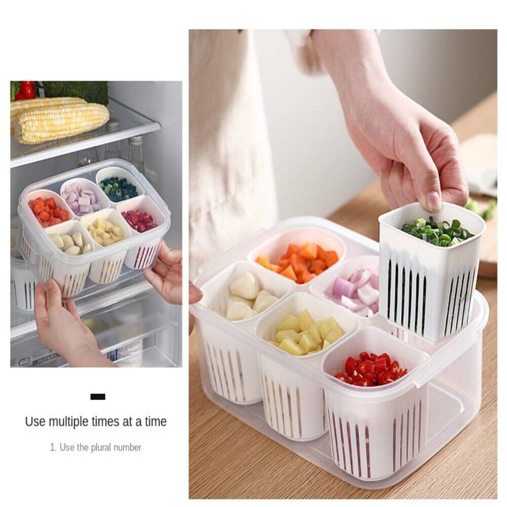     			Stysol Fridge Container Plastic White Multi-Purpose Container ( Set of 1 )