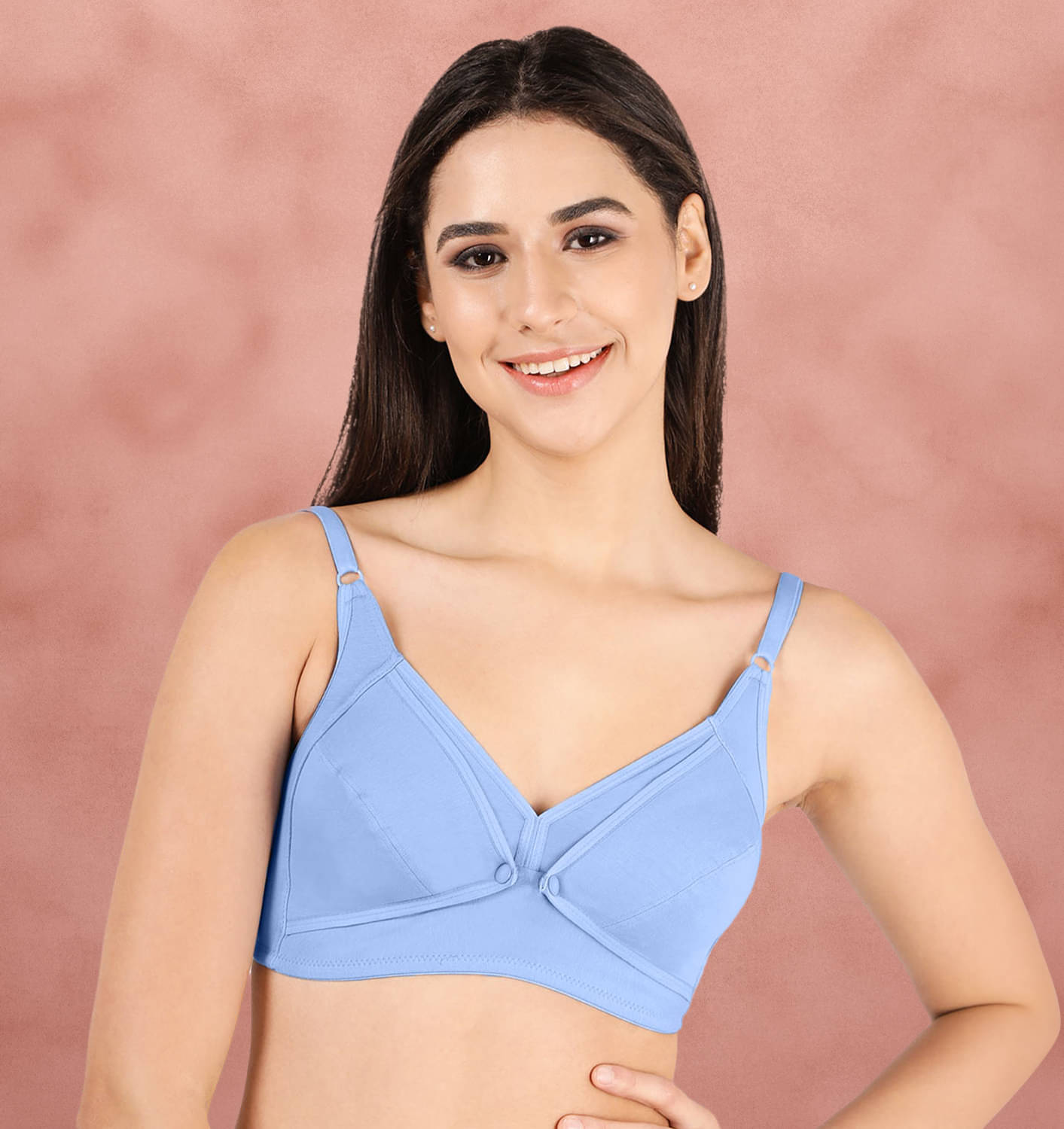     			Susie Pack of 1 Cotton Blend Non Padded Everyday Bra For Women ( Blue )
