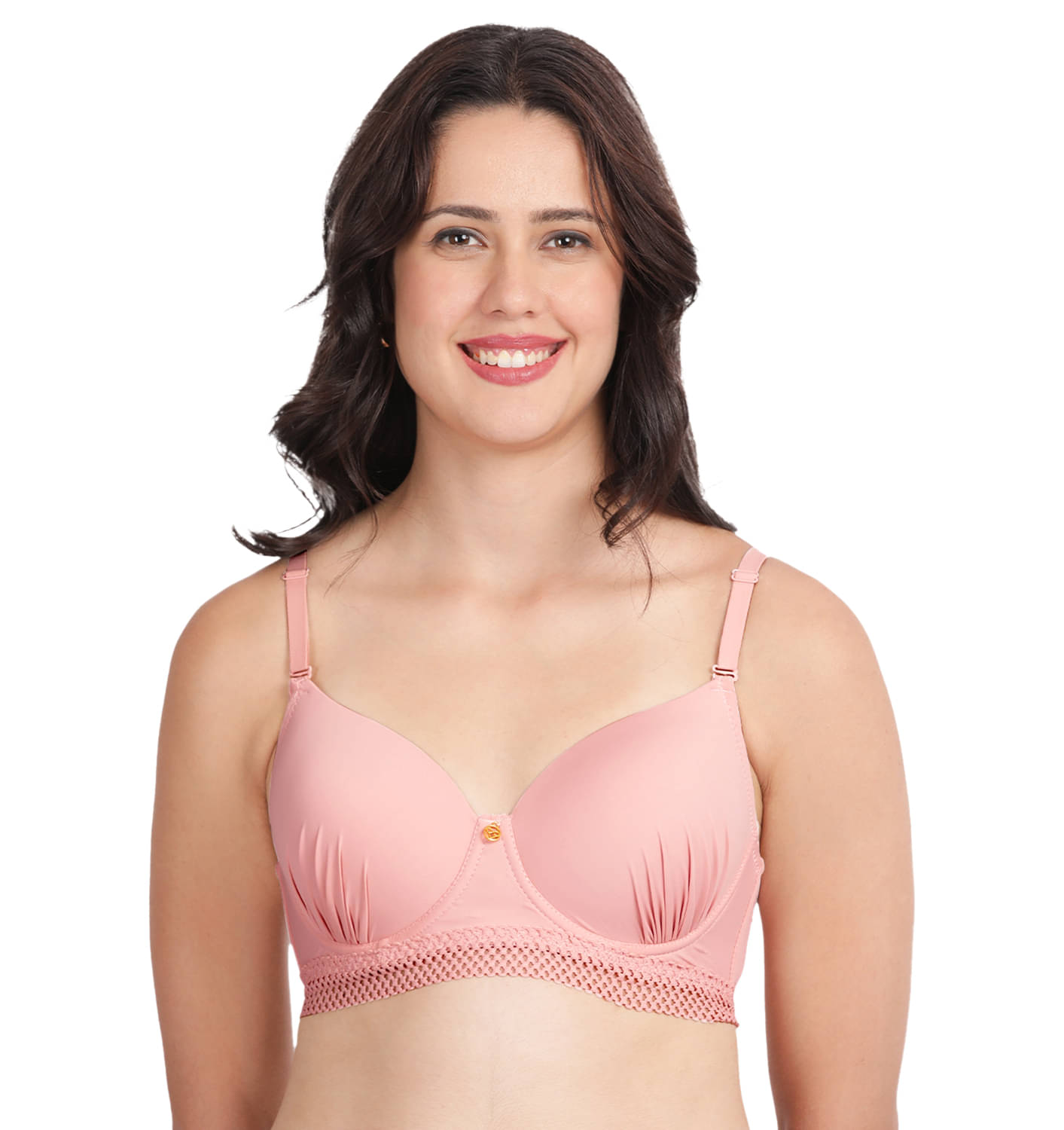 Susie Pack of 1 Nylon Lightly Padded Everyday Bra For Women ( Pink ) Susie Pack of 1 Nylon Lightly Padded Everyday Bra For Women ( Pink )