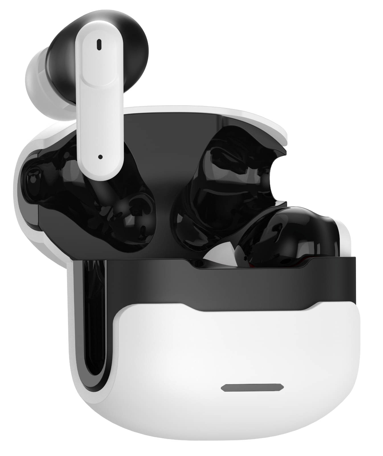     			VEhop AIRBUDS LOW LATENCY Bluetooth True Wireless (TWS) In Ear 35 Hours Playback Fast charging,Powerfull bass IPX4(Splash & Sweat Proof) White