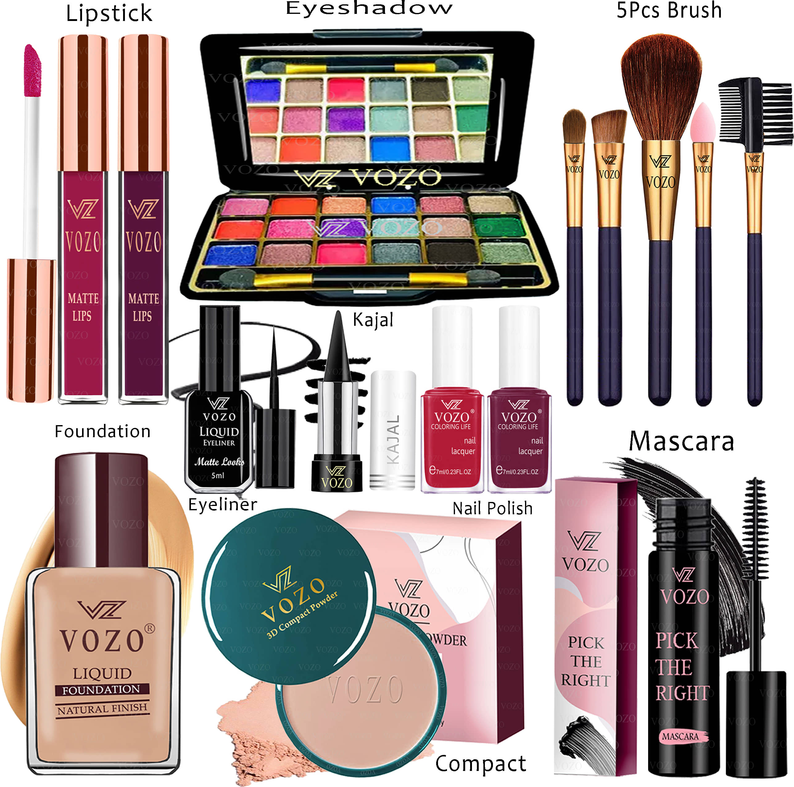 VOZO Makeup Kit ( Lipstick, Nail Polish, etc )