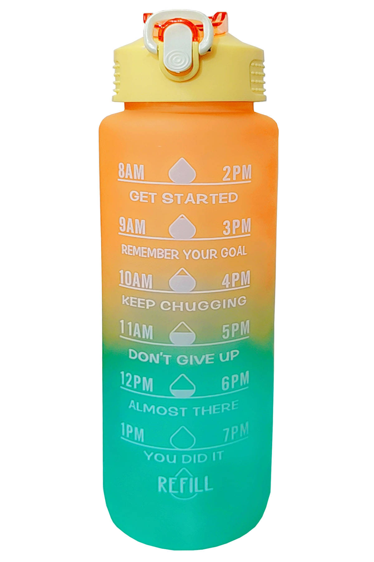     			viDixn Motivational Time Marker (1 Ltr) Sipper Water Bottle, Leak-proof Durable BPA Free Water bottle for Adults, Gym, Kids School, Gifts and Office, (Pack of 1-Orange)