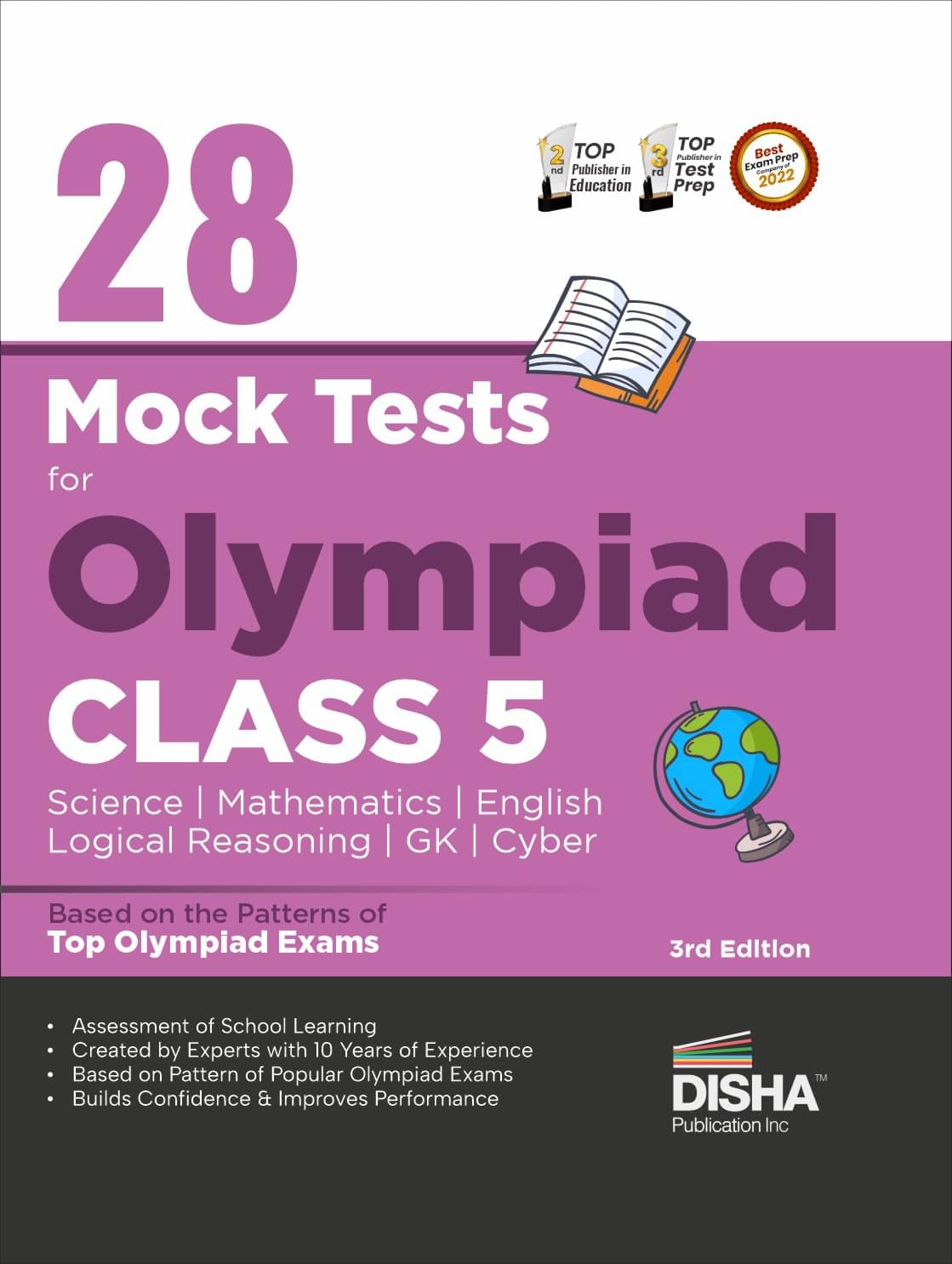     			28 Mock Test Series for Olympiads Class 5 Science, Mathematics, English, Logical Reasoning, GK & Cyber 3rd Edition
