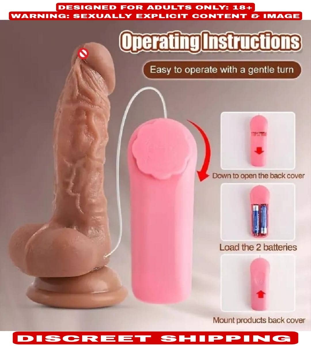 6.5 INCH STRONG VIBRATION FLEXIBLE REALISTIC G*SPOT VIBRATING SUCTION DILDO BY KAMAHOUSE
