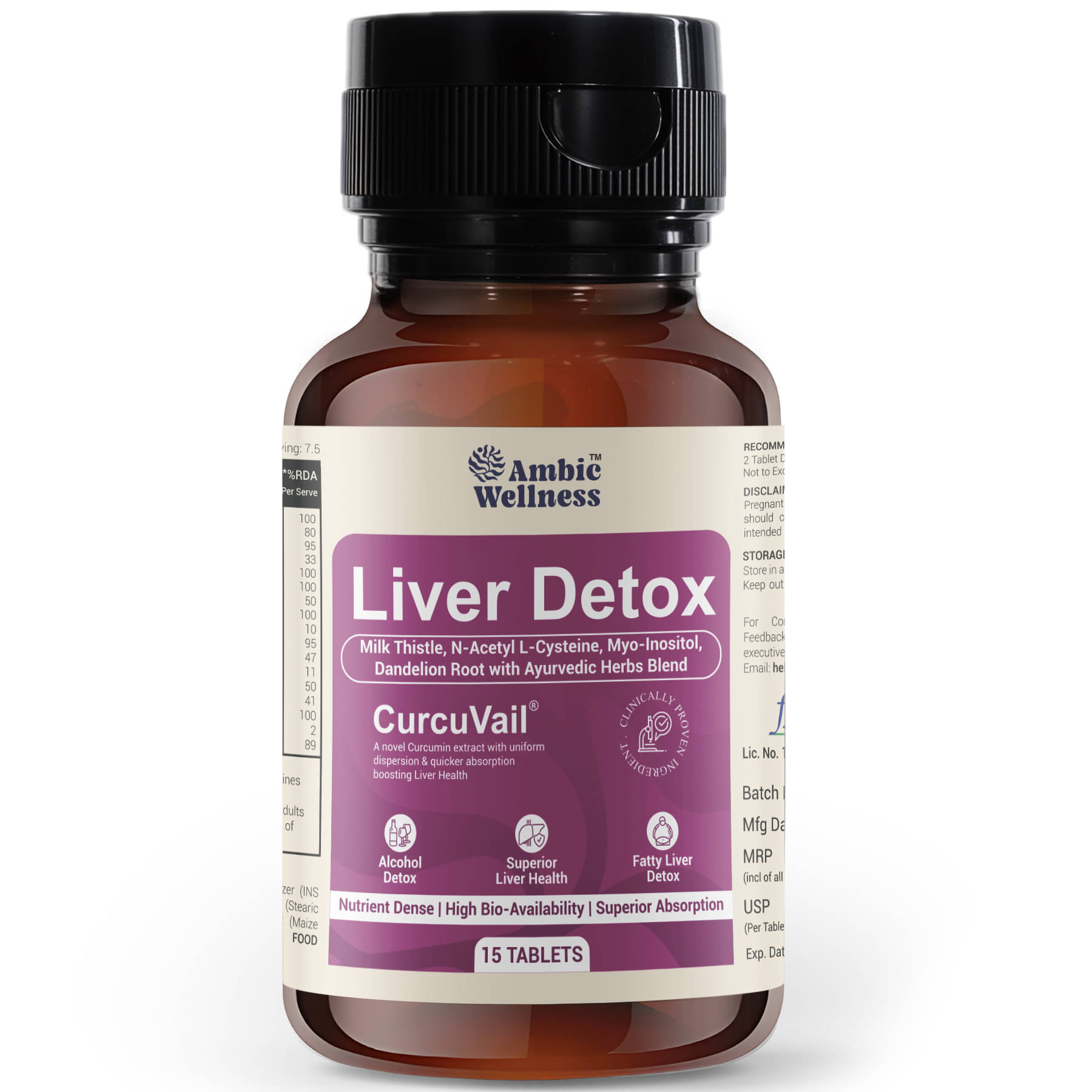 AMBIC WELLNESS Liver Detox Tablet for Fatty Liver Tablet 15 no.s AMBIC WELLNESS Liver Detox Tablet for Fatty Liver Tablet 15 no.s