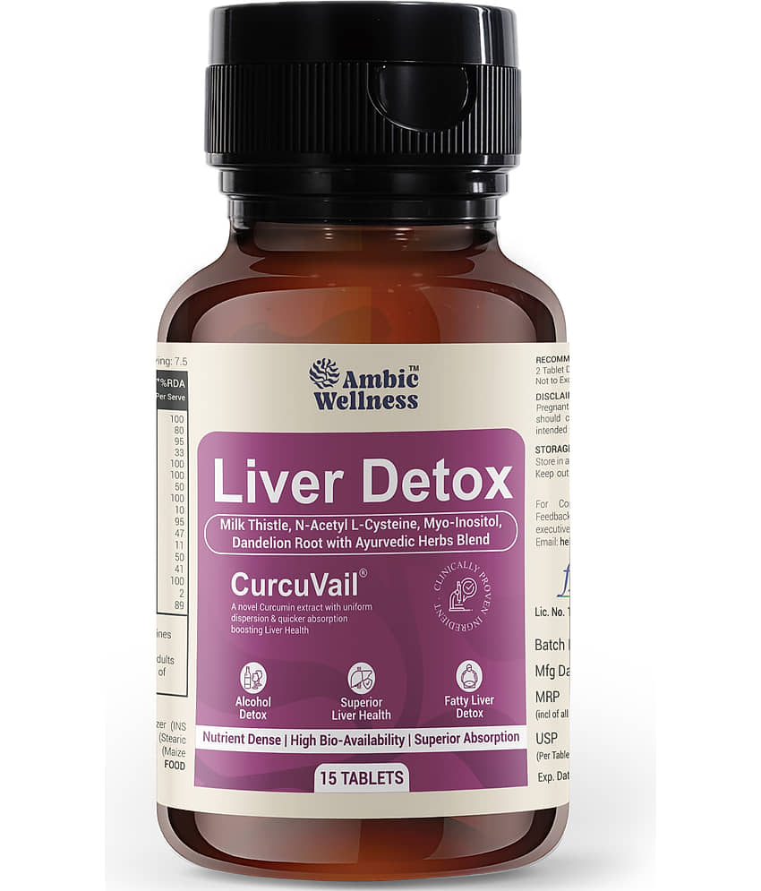 AMBIC WELLNESS Liver Detox Tablet for Fatty Liver Tablet 15 no.s