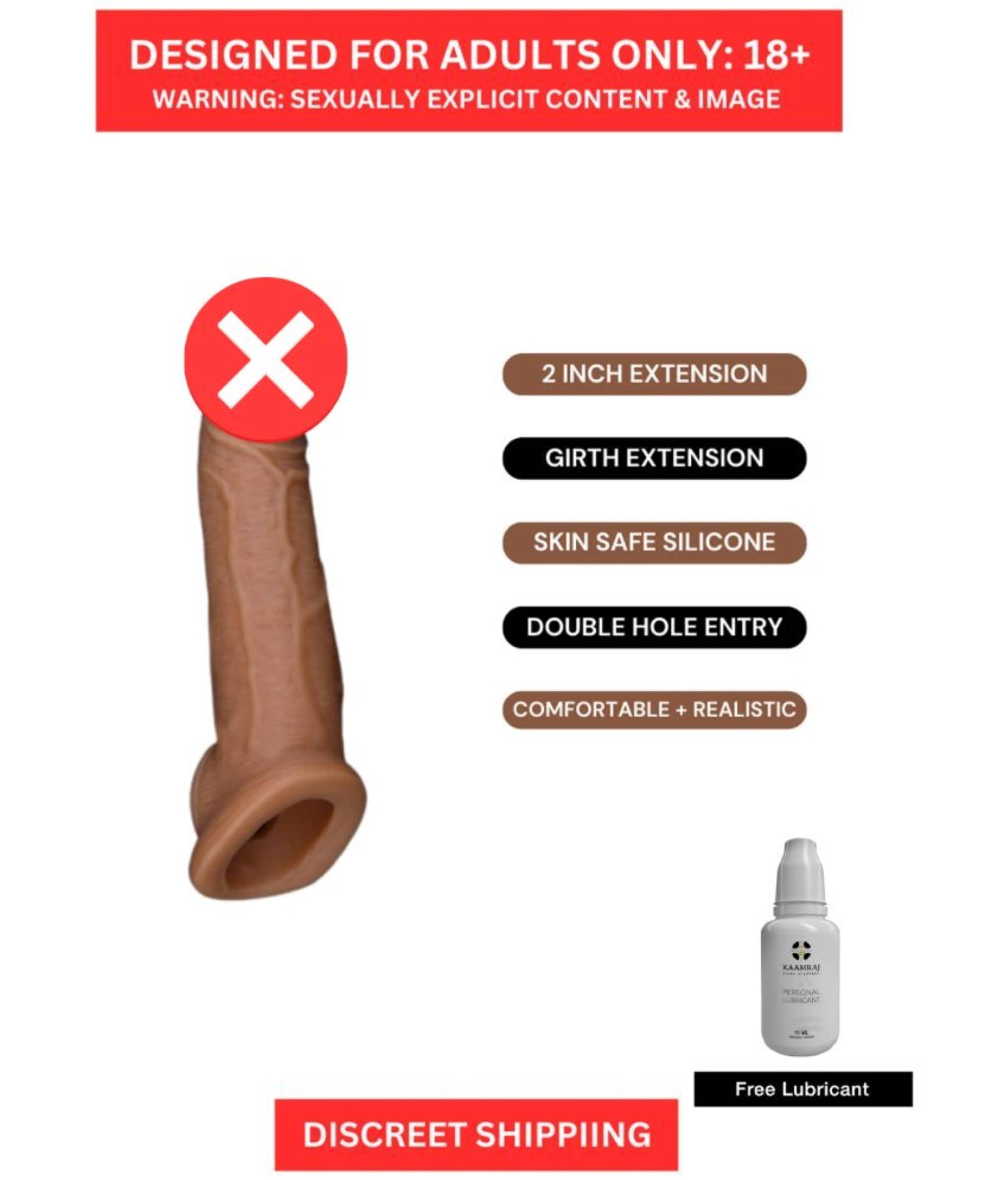 SEX TANTRA PRESENT CHOCO PENIS SLEEVE Skin Safe Silicon Size Extension Penis Sleeve For Men | Sex Toys For Men