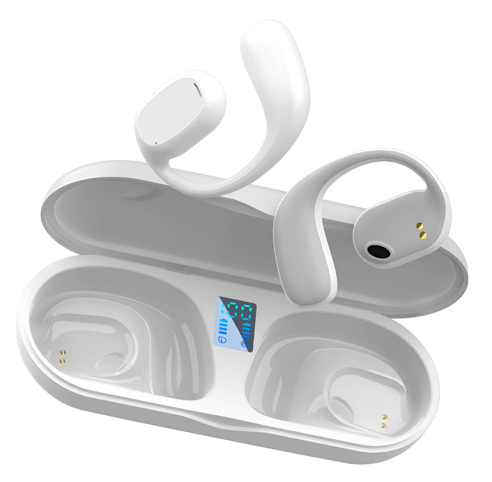     			COREGENIX JS270 OpenGo Bluetooth True Wireless (TWS) On Ear 30 Hours Playback Low Latency,Powerfull bass IPX5(Splash & Sweat Proof) White