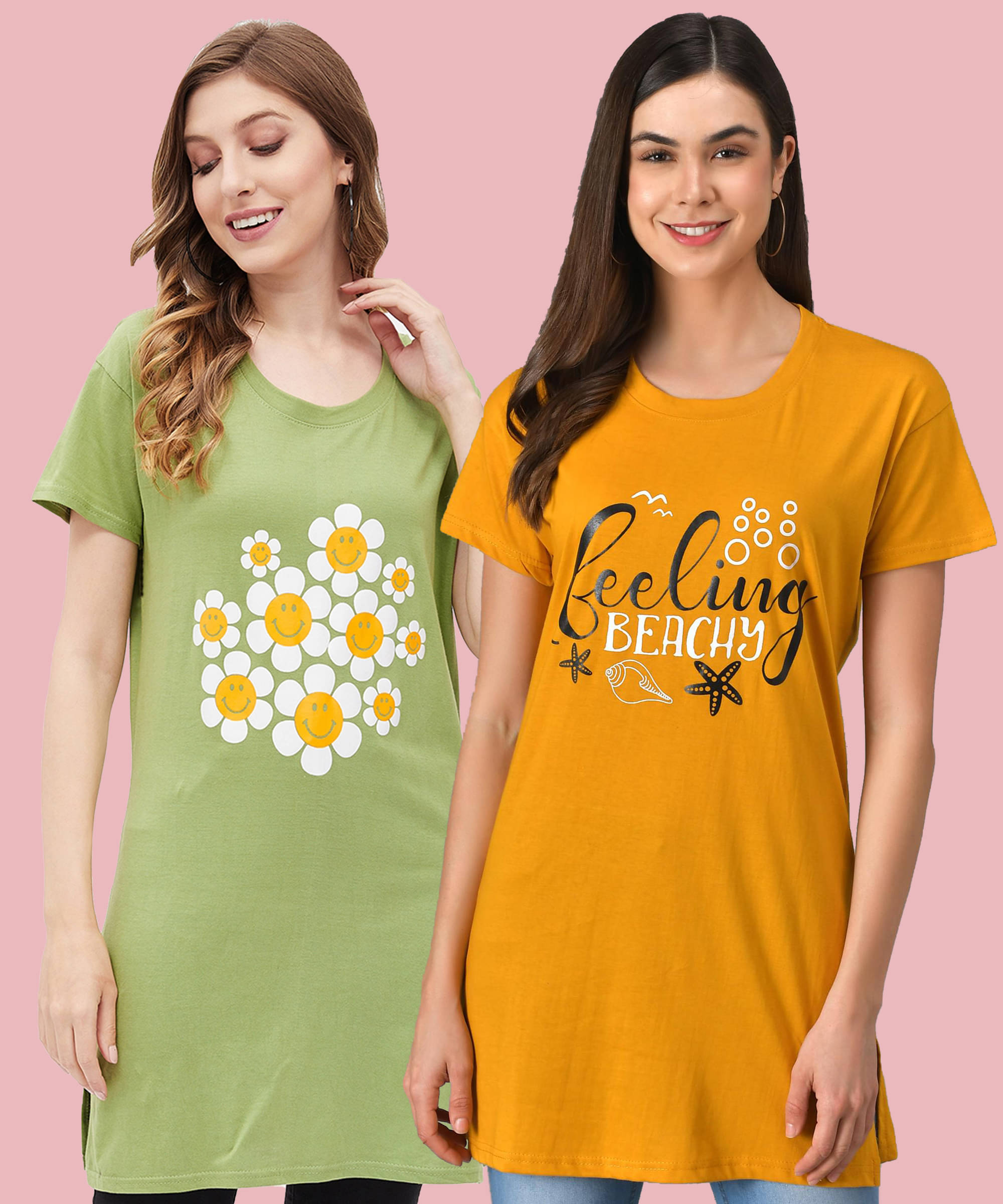 Christy World Women Cotton Printed Regular Fit Round Neck T-Shirt ( Multicolor )     			Christy World Women Cotton Printed Regular Fit Round Neck T-Shirt ( Multicolor )