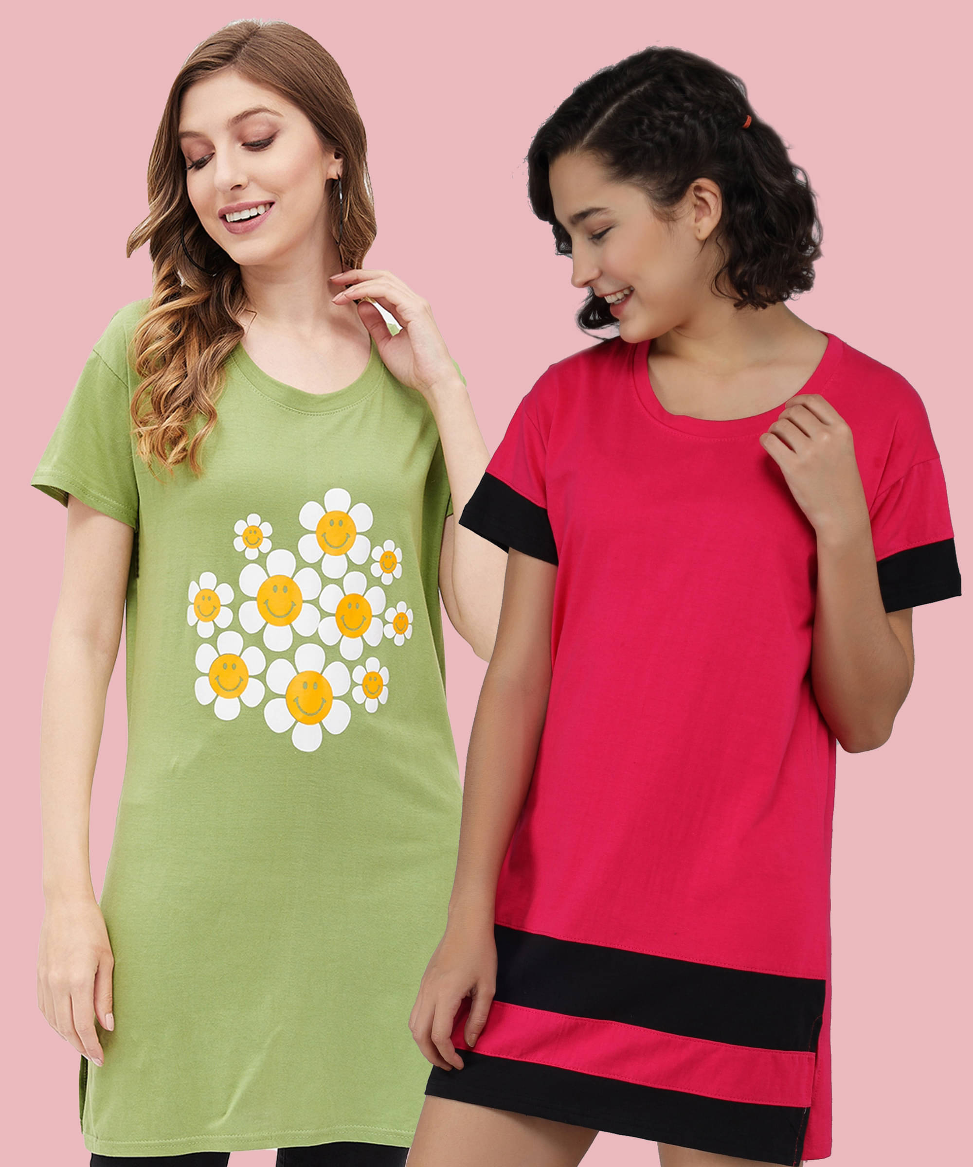     			Christy World Women Cotton Printed Regular Fit Round Neck T-Shirt ( Multicolor )