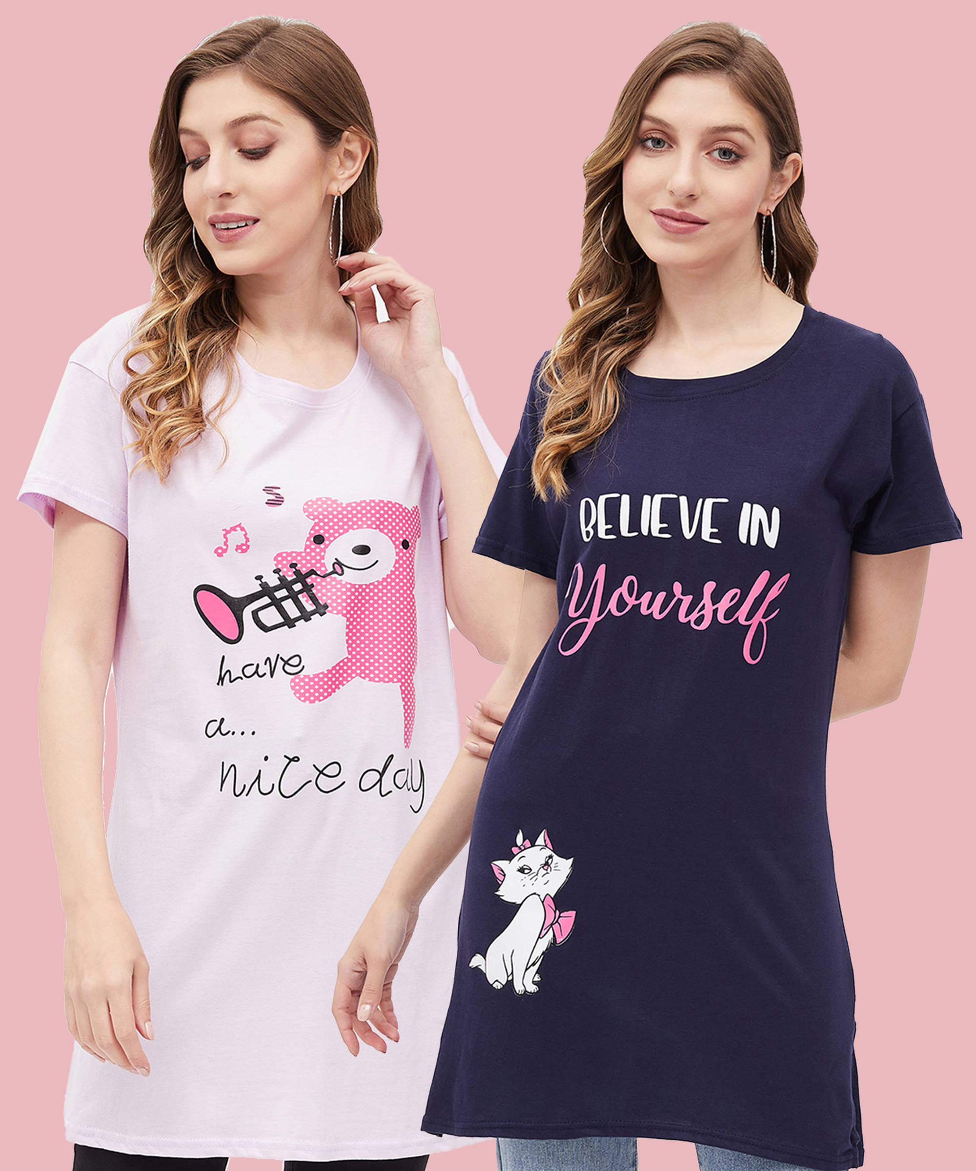 Christy World Women Cotton Printed Regular Fit Round Neck T-Shirt ( Multicolor ) Christy World Women Cotton Printed Regular Fit Round Neck T-Shirt ( Multicolor )