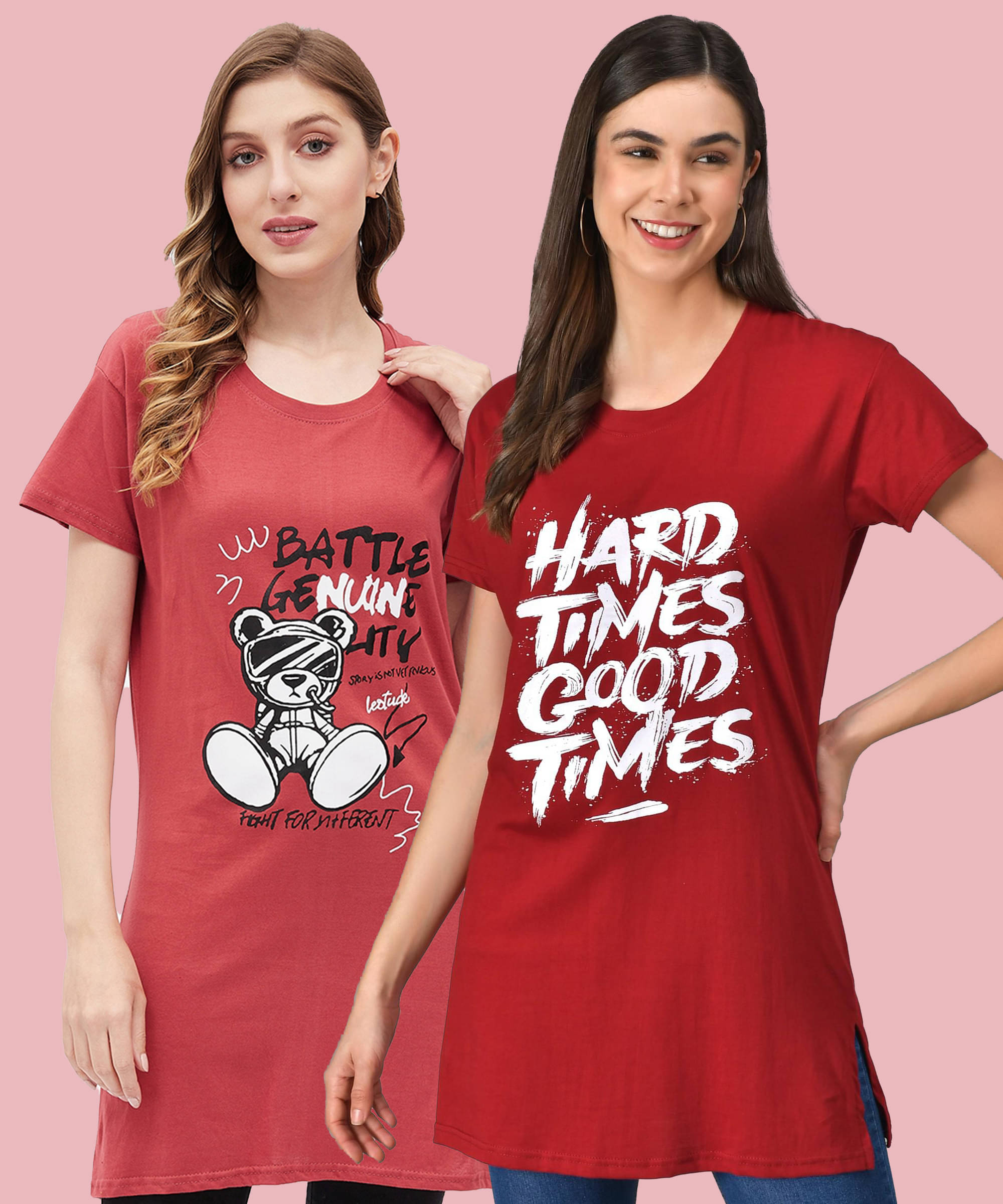     			Christy World Women Cotton Printed Regular Fit Round Neck T-Shirt ( Multicolor )