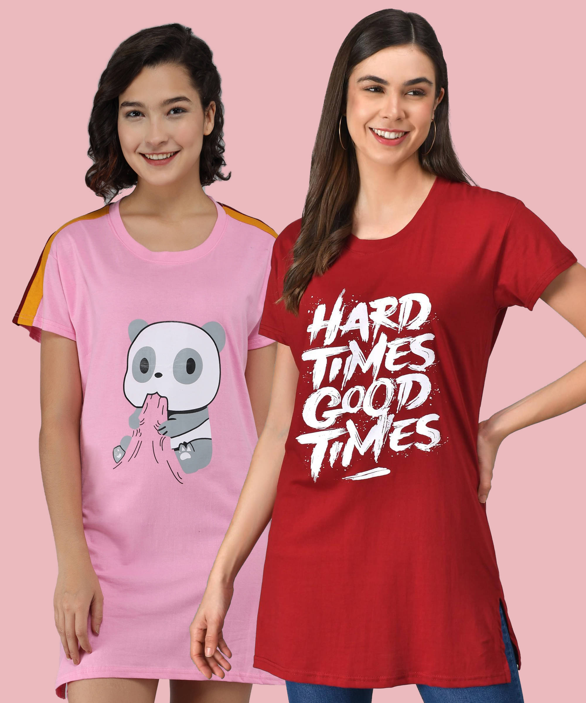 Christy World Women Cotton Printed Regular Fit Round Neck T-Shirt ( Multicolor )     			Christy World Women Cotton Printed Regular Fit Round Neck T-Shirt ( Multicolor )