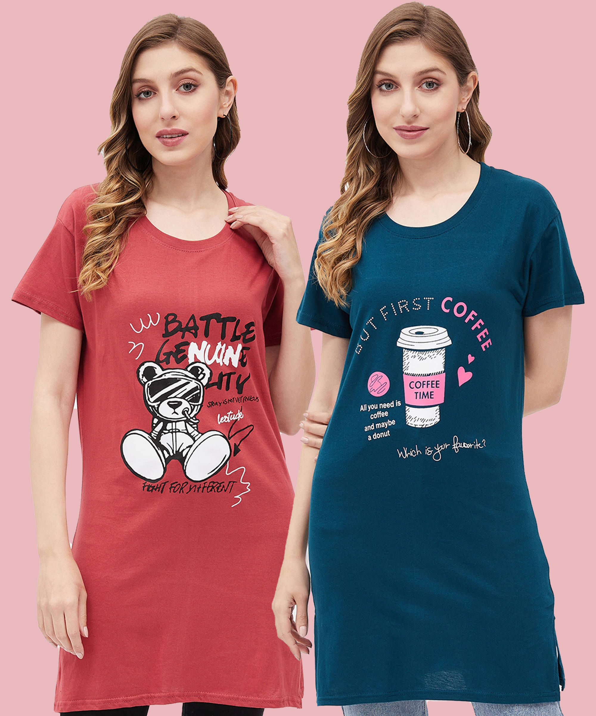 Christy World Women Cotton Printed Regular Fit Round Neck T-Shirt ( Multicolor ) Christy World Women Cotton Printed Regular Fit Round Neck T-Shirt ( Multicolor )