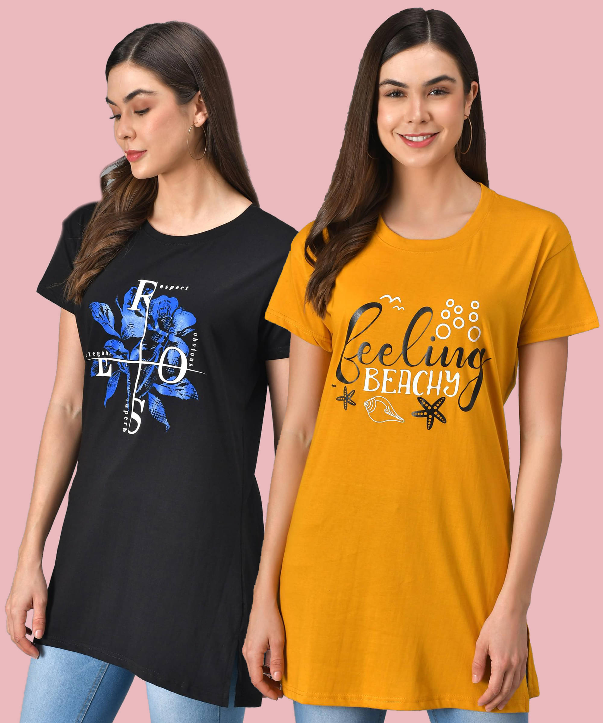     			Christy World Women Cotton Printed Regular Fit Round Neck T-Shirt ( Multicolor )
