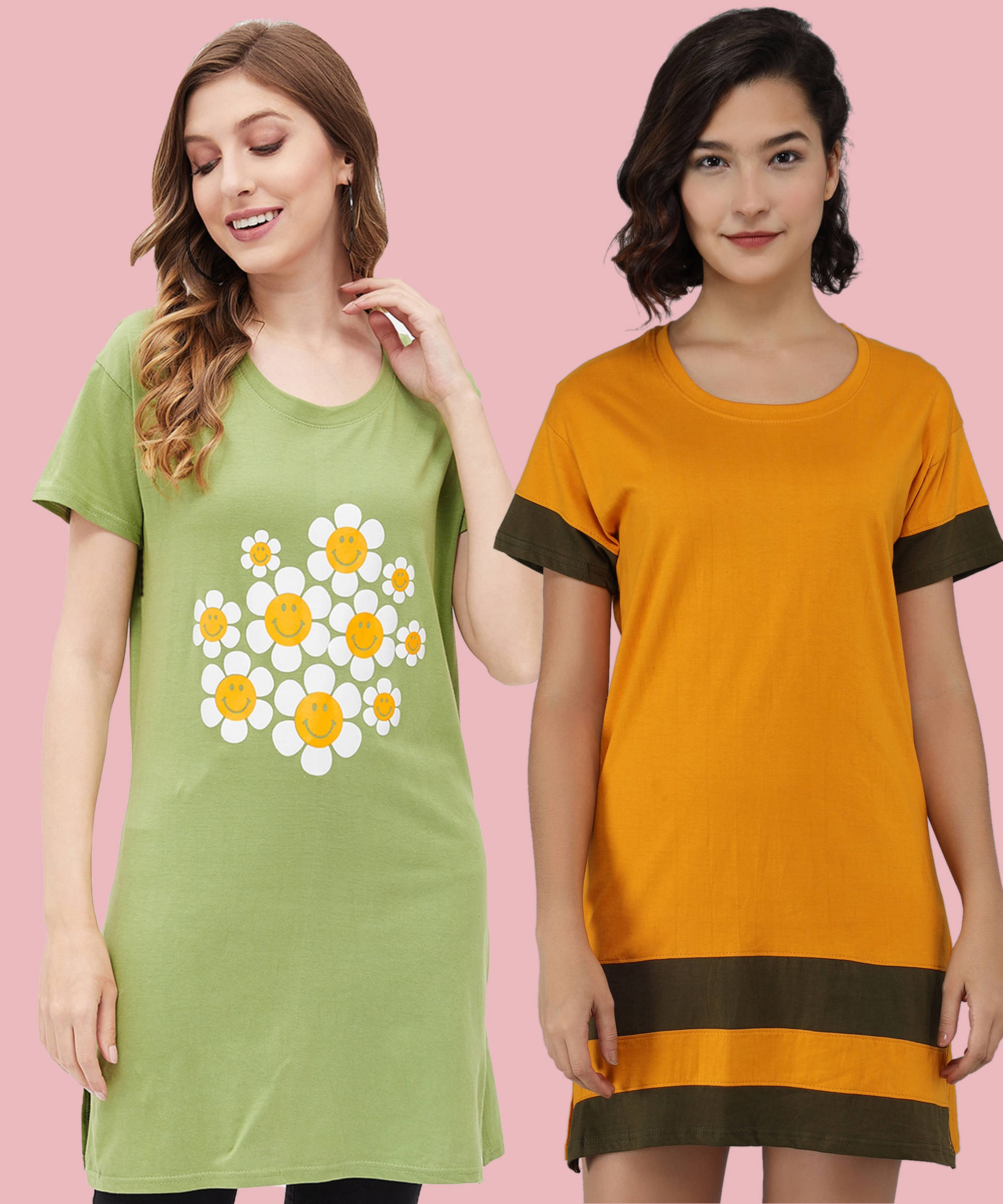     			Christy World Women Cotton Printed Regular Fit Round Neck T-Shirt ( Multicolor )