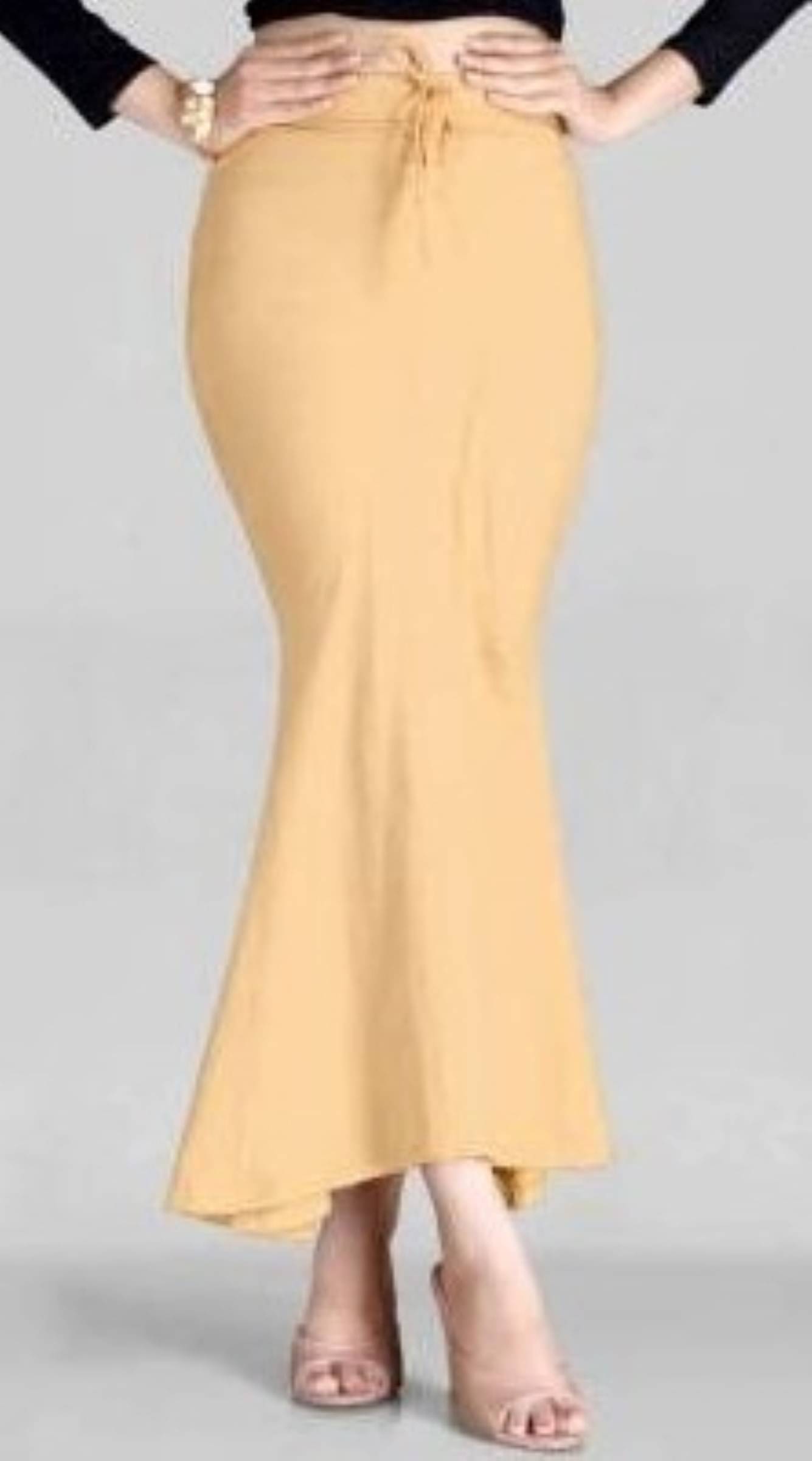 DELTIN HUB Beige Lycra Petticoat - Single DELTIN HUB Beige Lycra Petticoat - Single