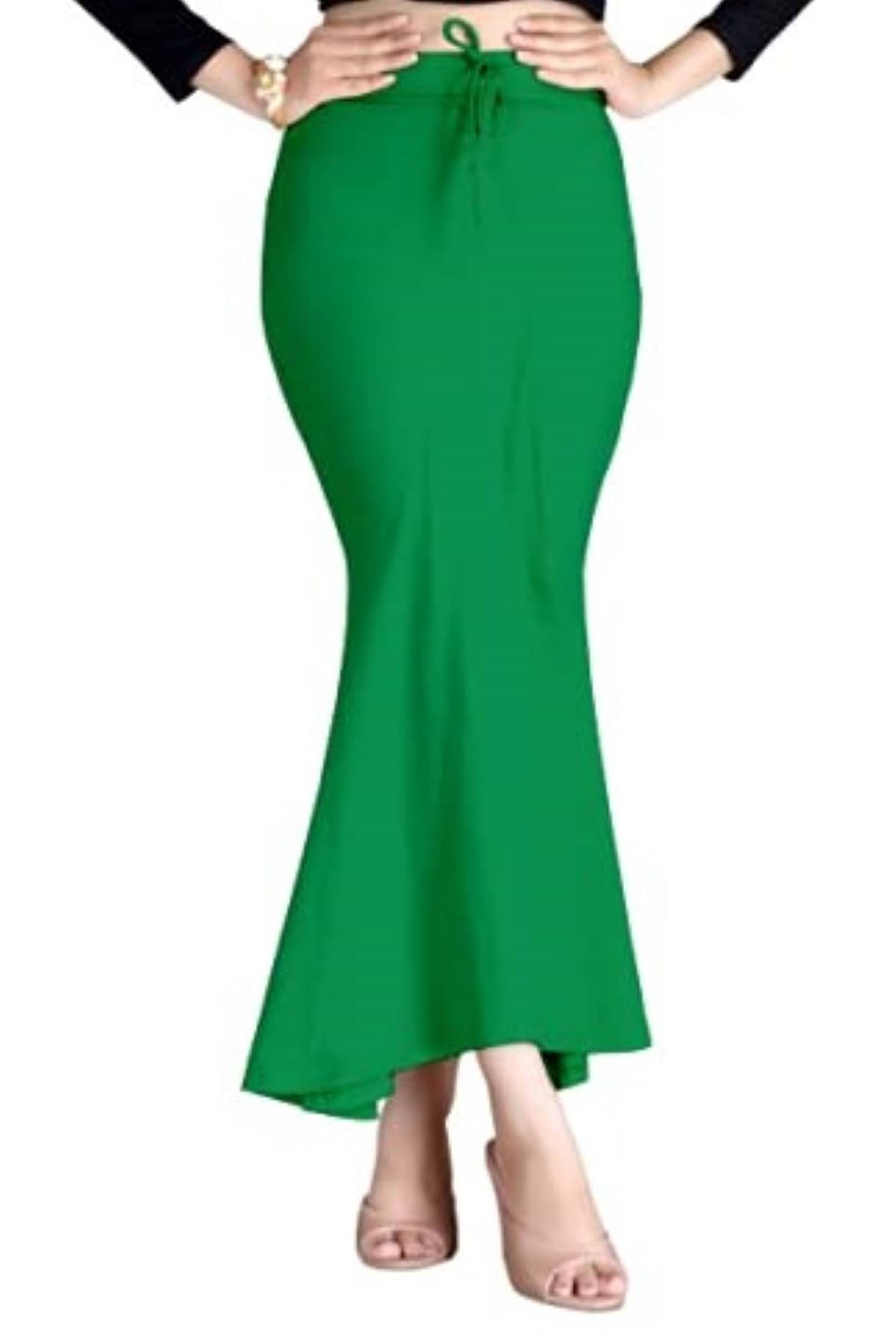     			DELTIN HUB Green Lycra Petticoat - Single