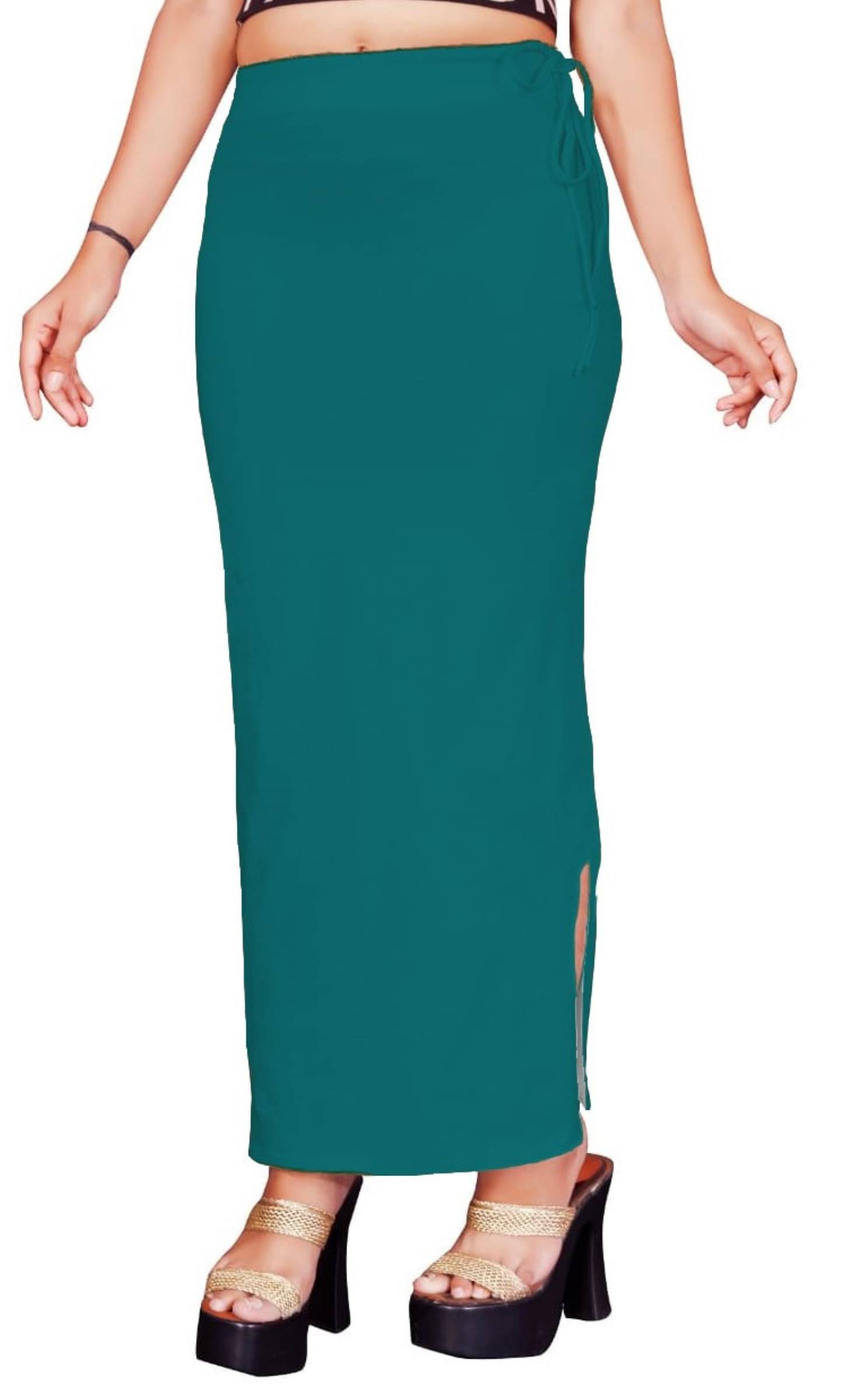     			DELTIN HUB Green Lycra Petticoat - Single