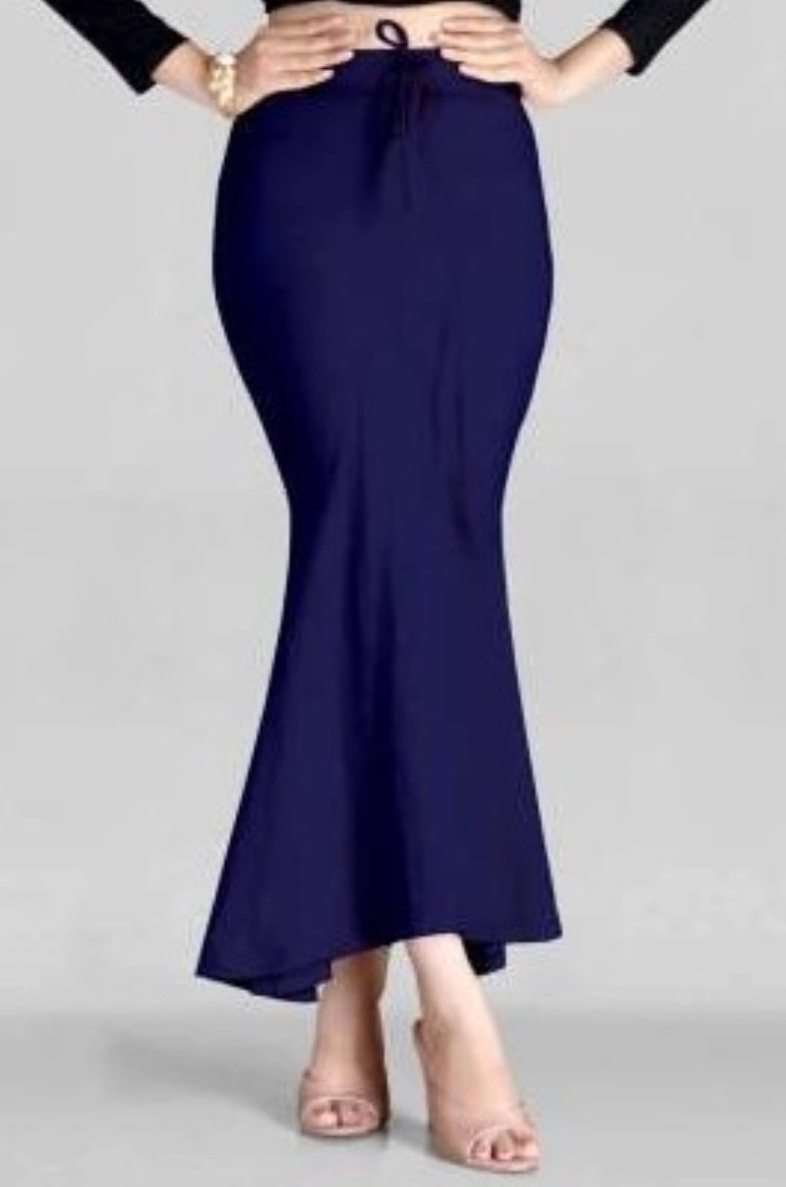     			DELTIN HUB Navy Lycra Petticoat - Single