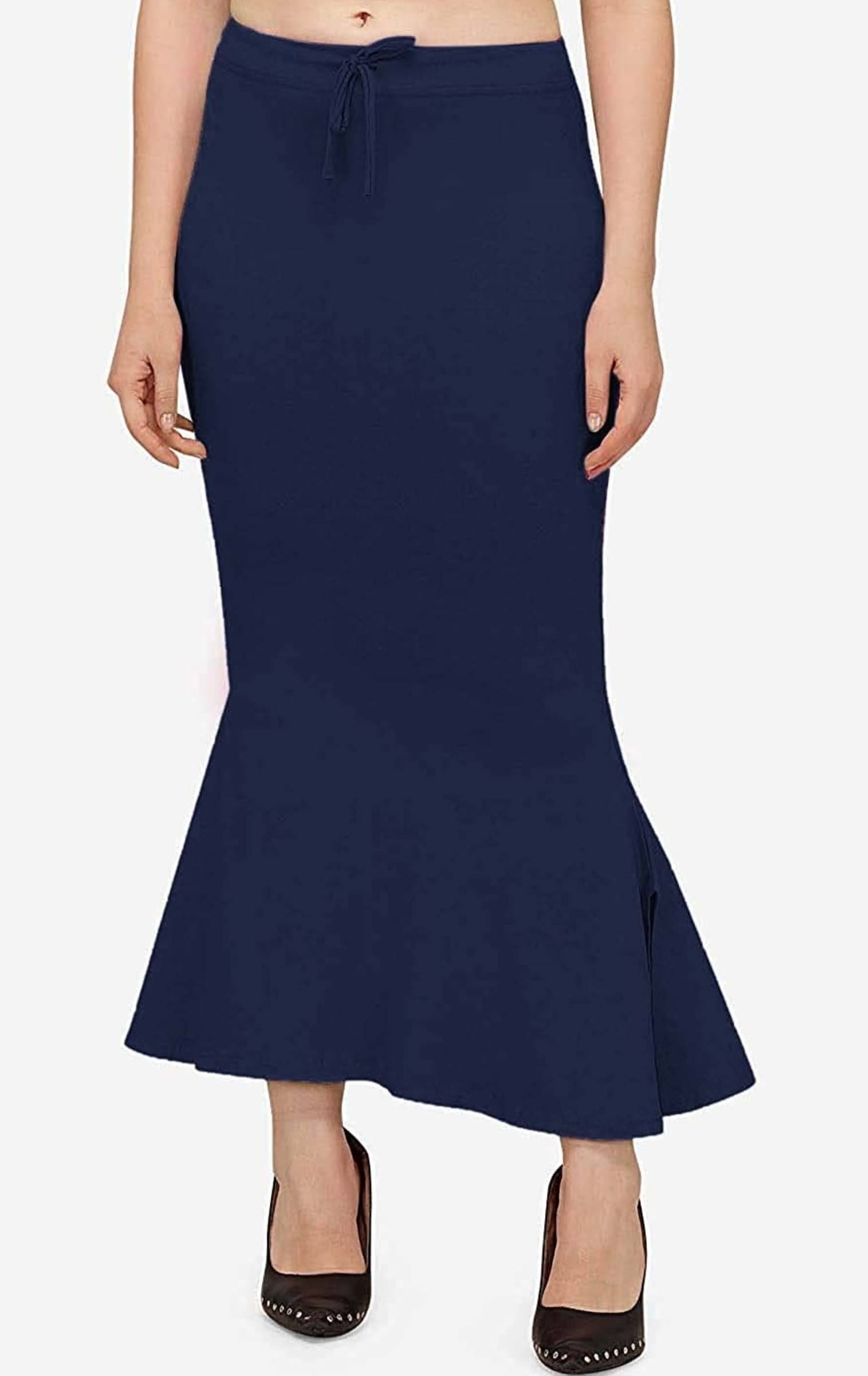     			DELTIN HUB Navy Lycra Petticoat - Single