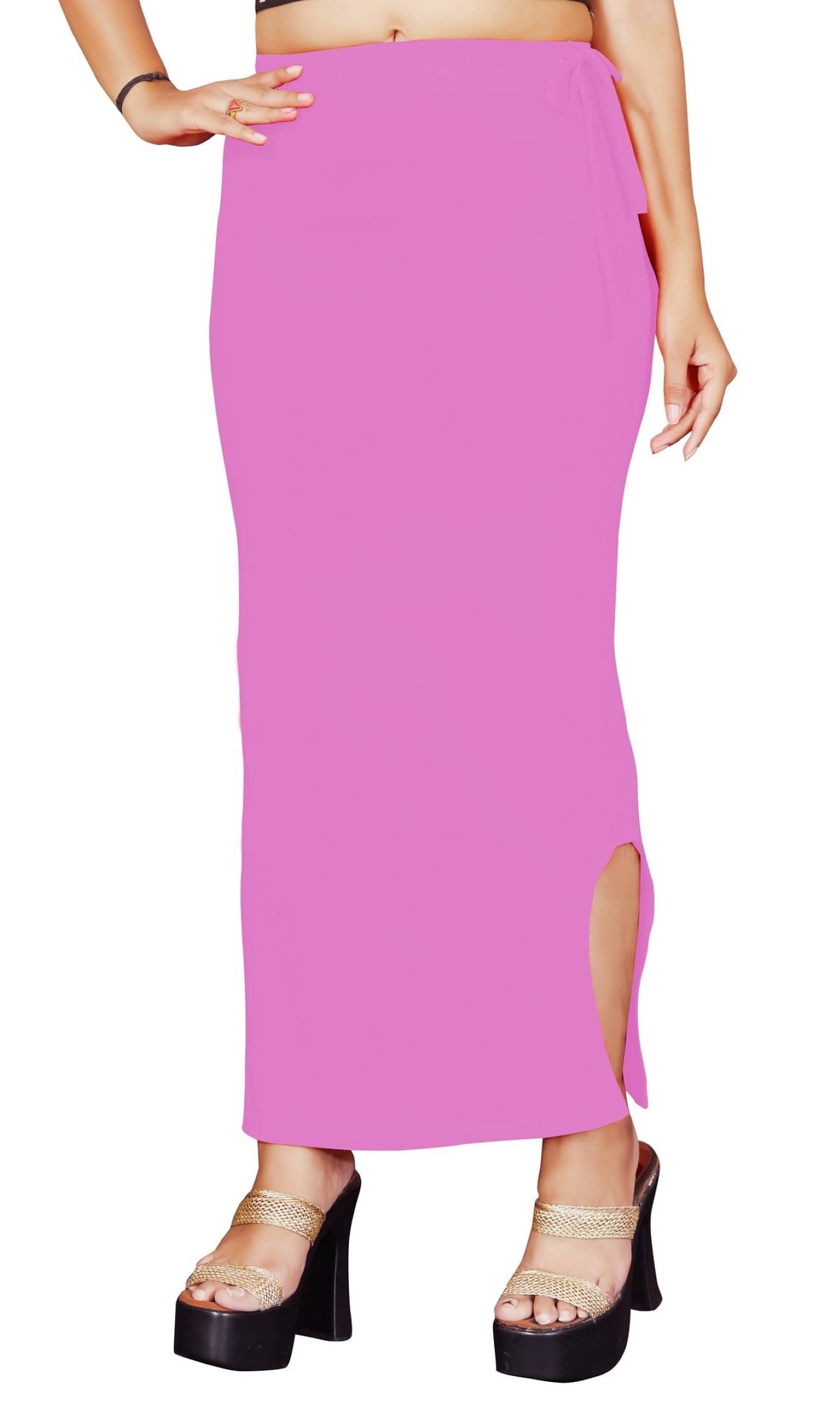     			DELTIN HUB Pink Lycra Petticoat - Single