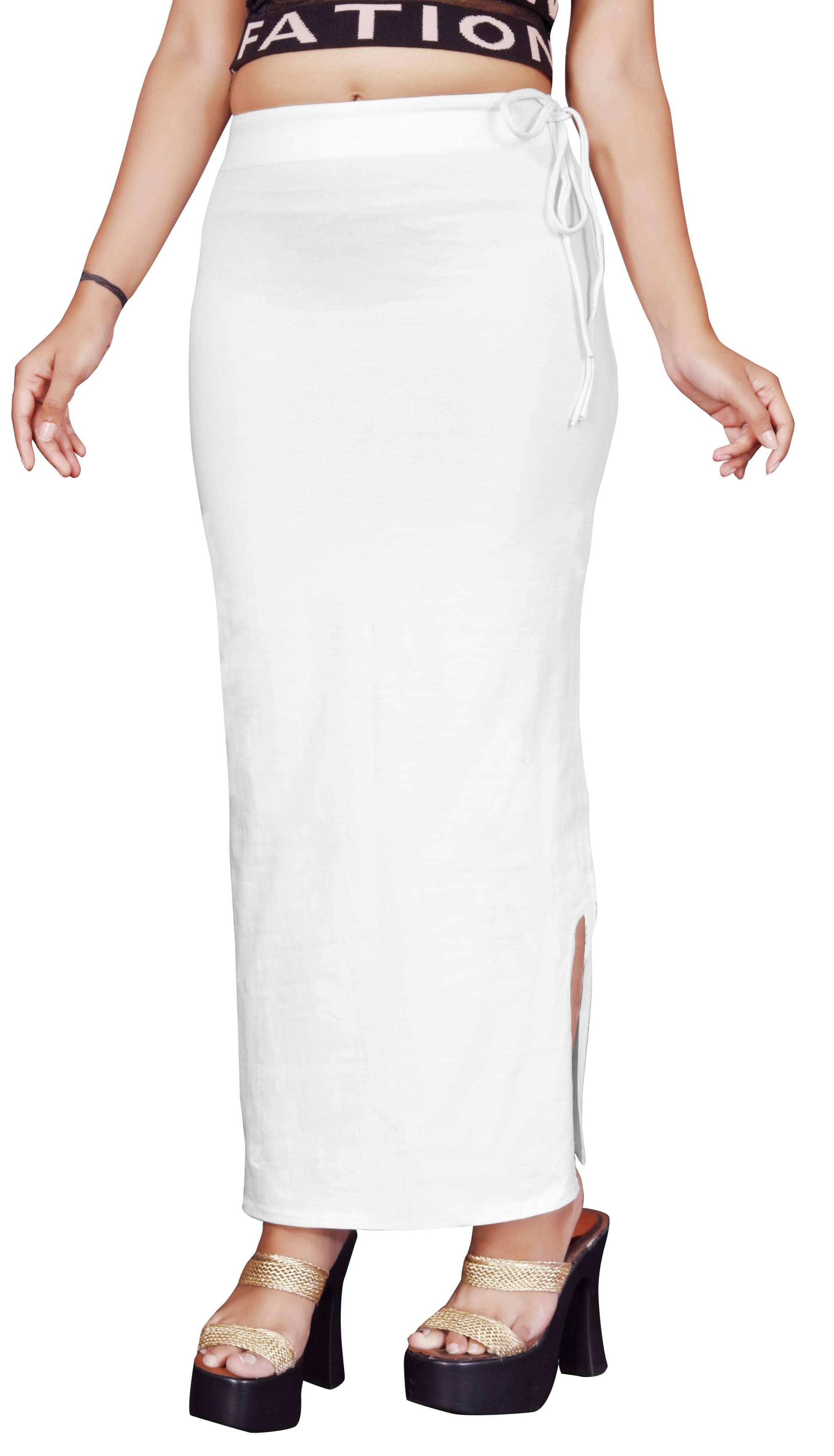DELTIN HUB White Lycra Petticoat - Single DELTIN HUB White Lycra Petticoat - Single