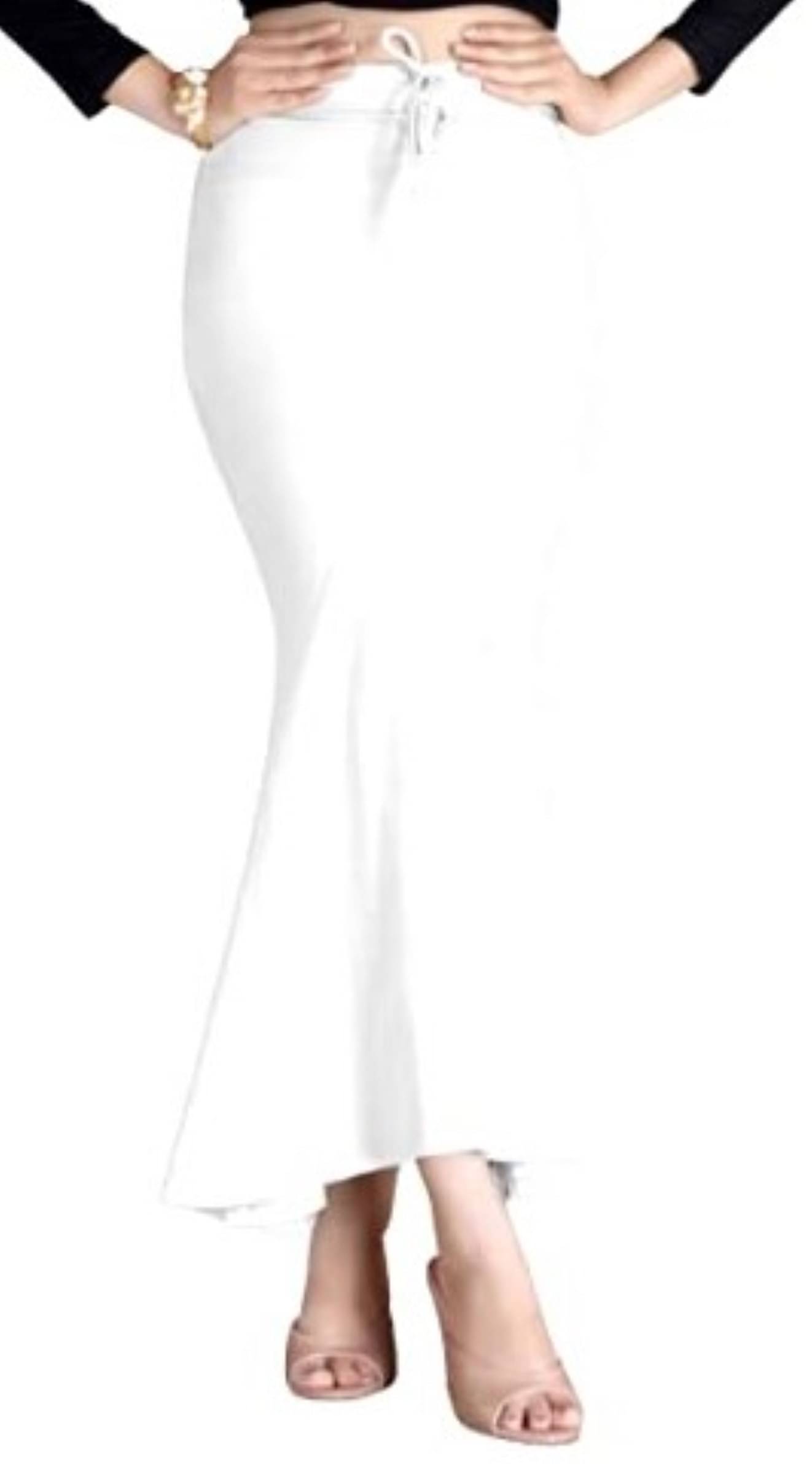     			DELTIN HUB White Lycra Petticoat - Single