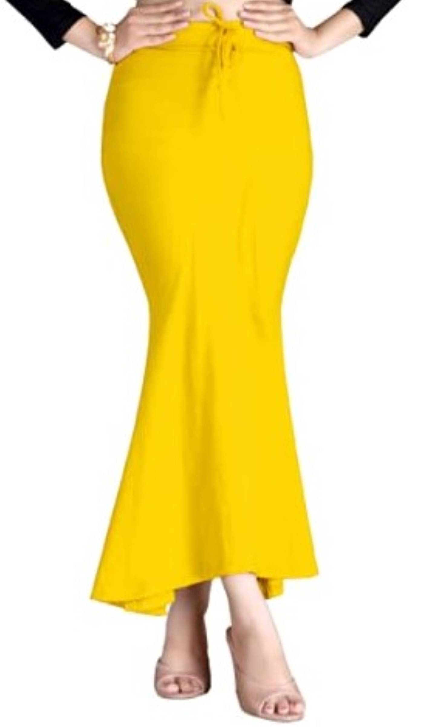 DELTIN HUB Yellow Lycra Petticoat - Single DELTIN HUB Yellow Lycra Petticoat - Single
